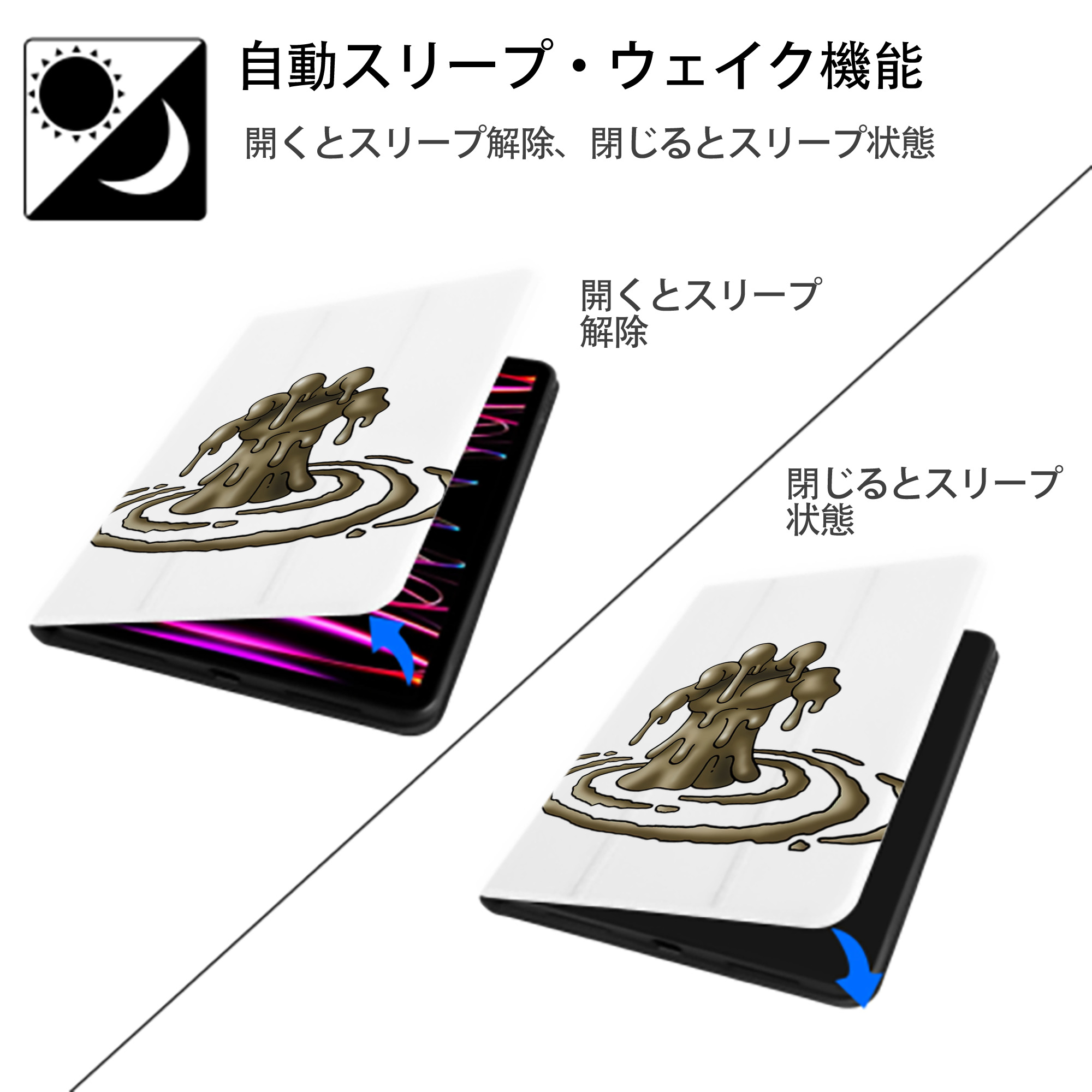 ドラゴンクエスト Doragon Kuesuto Dragon Quest IPad ケース ペン収納付き 三つ折りスタンド PUレザー×シリコン 対応機種9.5/10.5/10.9インチ