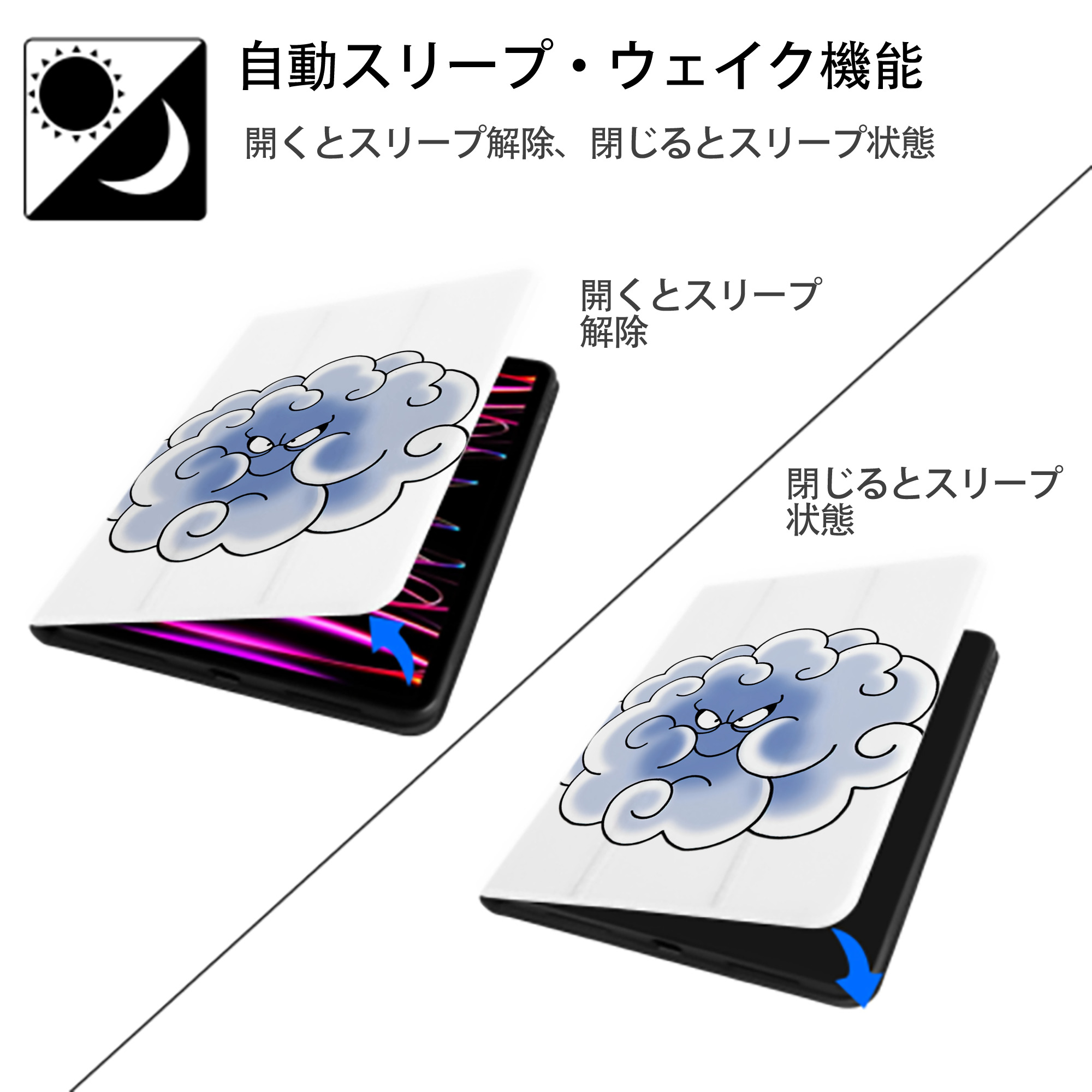 ドラゴンクエスト Doragon Kuesuto Dragon Quest IPad ケース ペン収納付き 三つ折りスタンド PUレザー×シリコン 対応機種9.5/10.5/10.9インチ