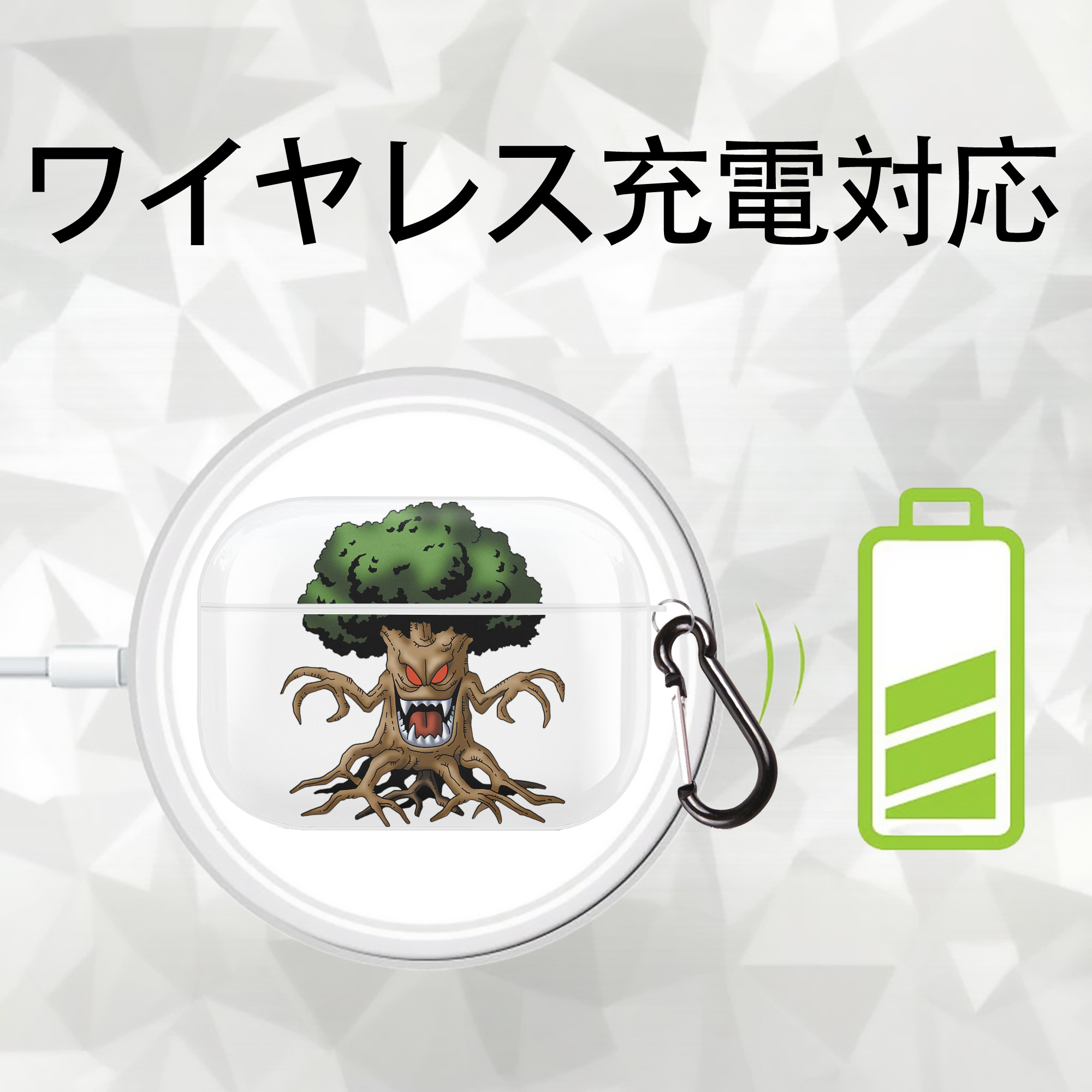 ドラゴンクエスト Doragon Kuesuto Dragon Quest 【AirPods Pro用】ハードシェル保護ケース 耐衝撃・防指紋・カラビナ付き商品仕様