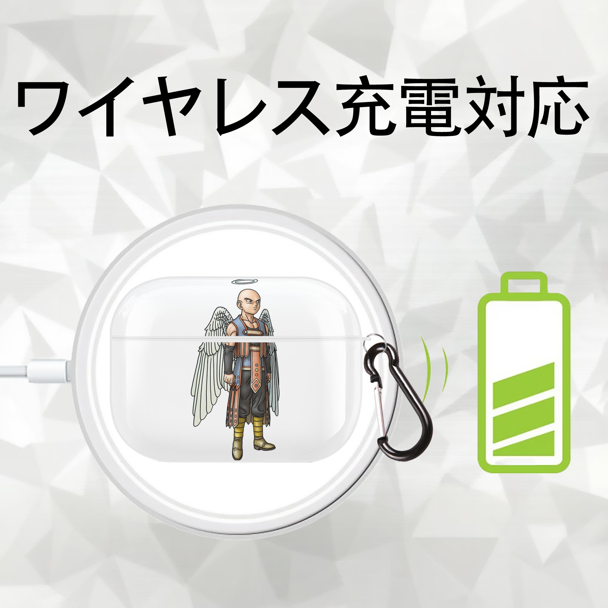 ドラゴンクエスト Doragon Kuesuto Dragon Quest 【AirPods Pro用】ハードシェル保護ケース 耐衝撃・防指紋・カラビナ付き商品仕様