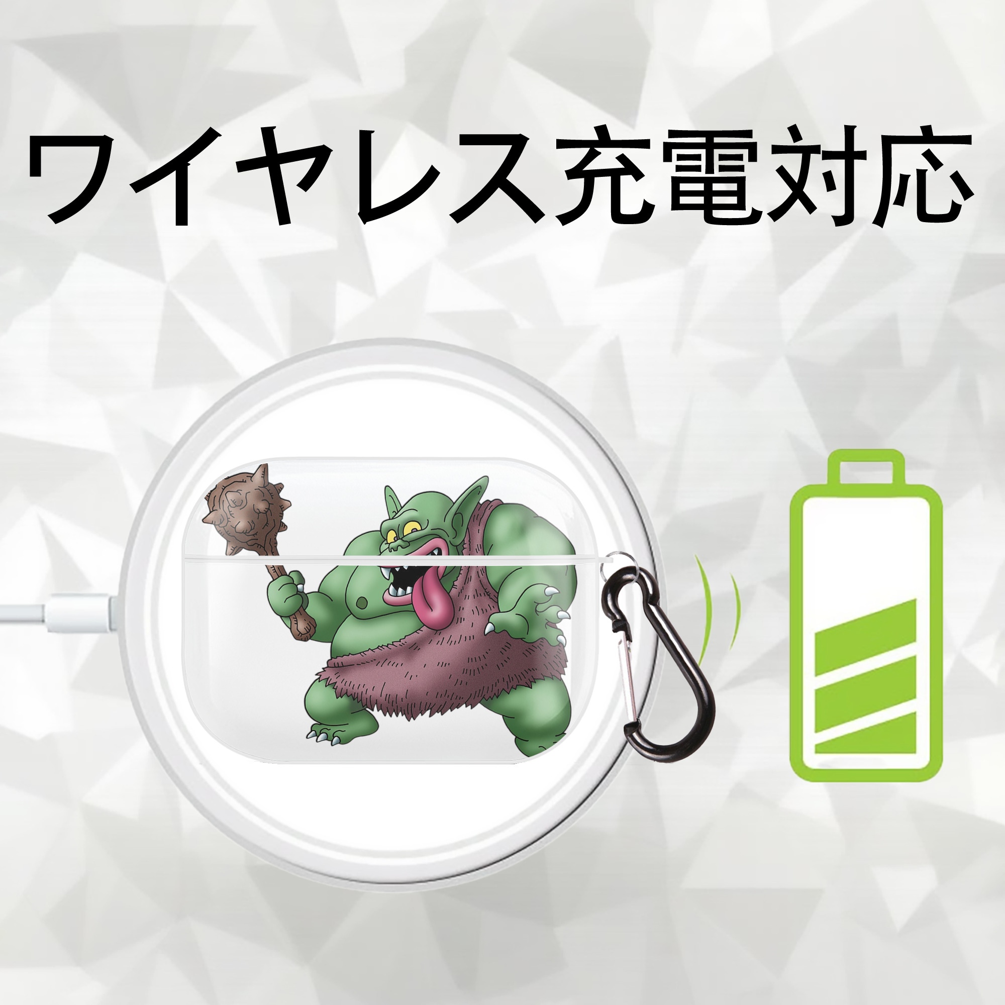 ドラゴンクエスト Doragon Kuesuto Dragon Quest 【AirPods Pro用】ハードシェル保護ケース 耐衝撃・防指紋・カラビナ付き商品仕様