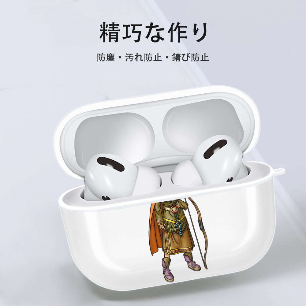 ドラゴンクエスト Doragon Kuesuto Dragon Quest 【AirPods Pro用】ハードシェル保護ケース 耐衝撃・防指紋・カラビナ付き商品仕様
