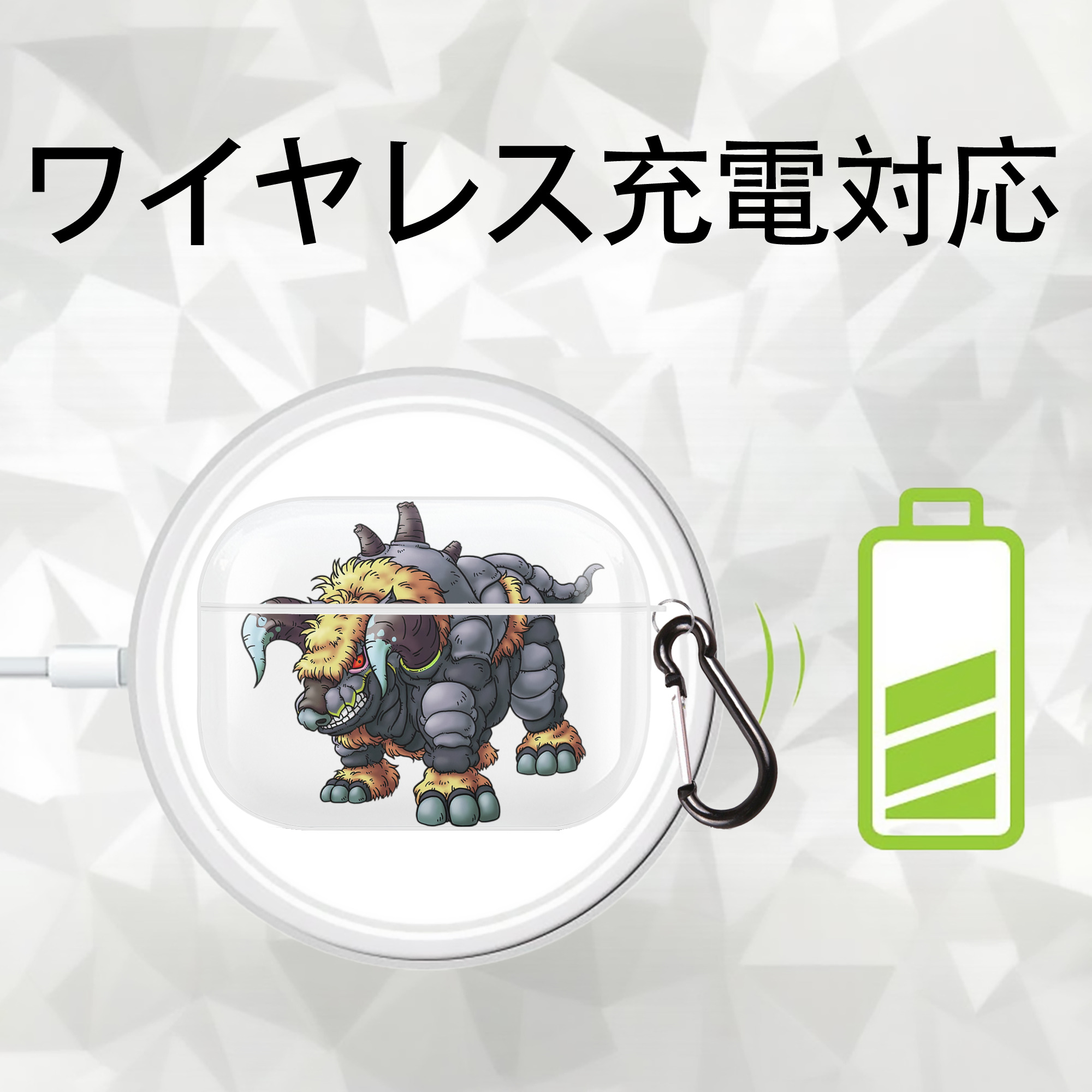 ドラゴンクエスト Doragon Kuesuto Dragon Quest 【AirPods Pro用】ハードシェル保護ケース 耐衝撃・防指紋・カラビナ付き商品仕様
