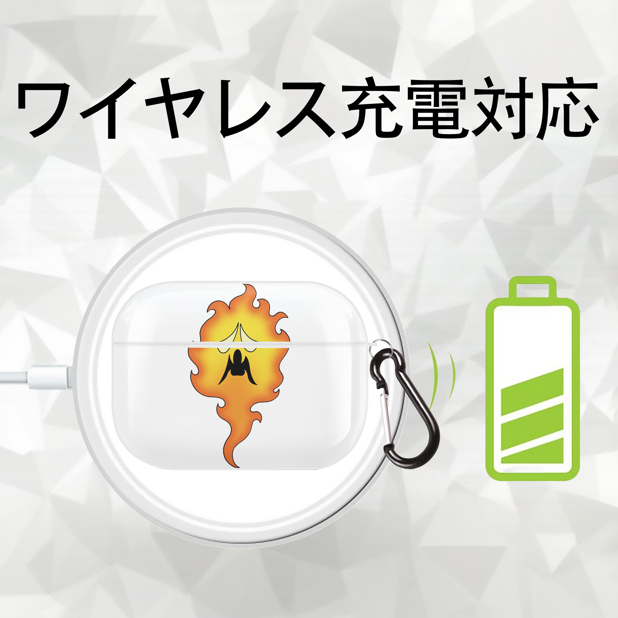 ドラゴンクエスト Doragon Kuesuto Dragon Quest 【AirPods Pro用】ハードシェル保護ケース 耐衝撃・防指紋・カラビナ付き商品仕様