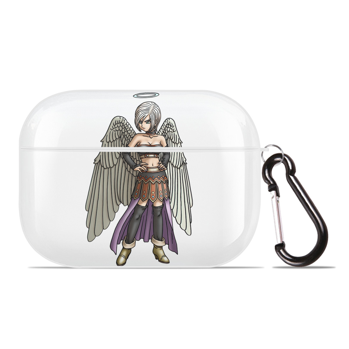 （画像用） ドラゴンクエスト Doragon Kuesuto Dragon Quest 【AirPods Pro用】ハードシェル保護ケース 耐衝撃・防指紋・カラビナ付き商品仕様