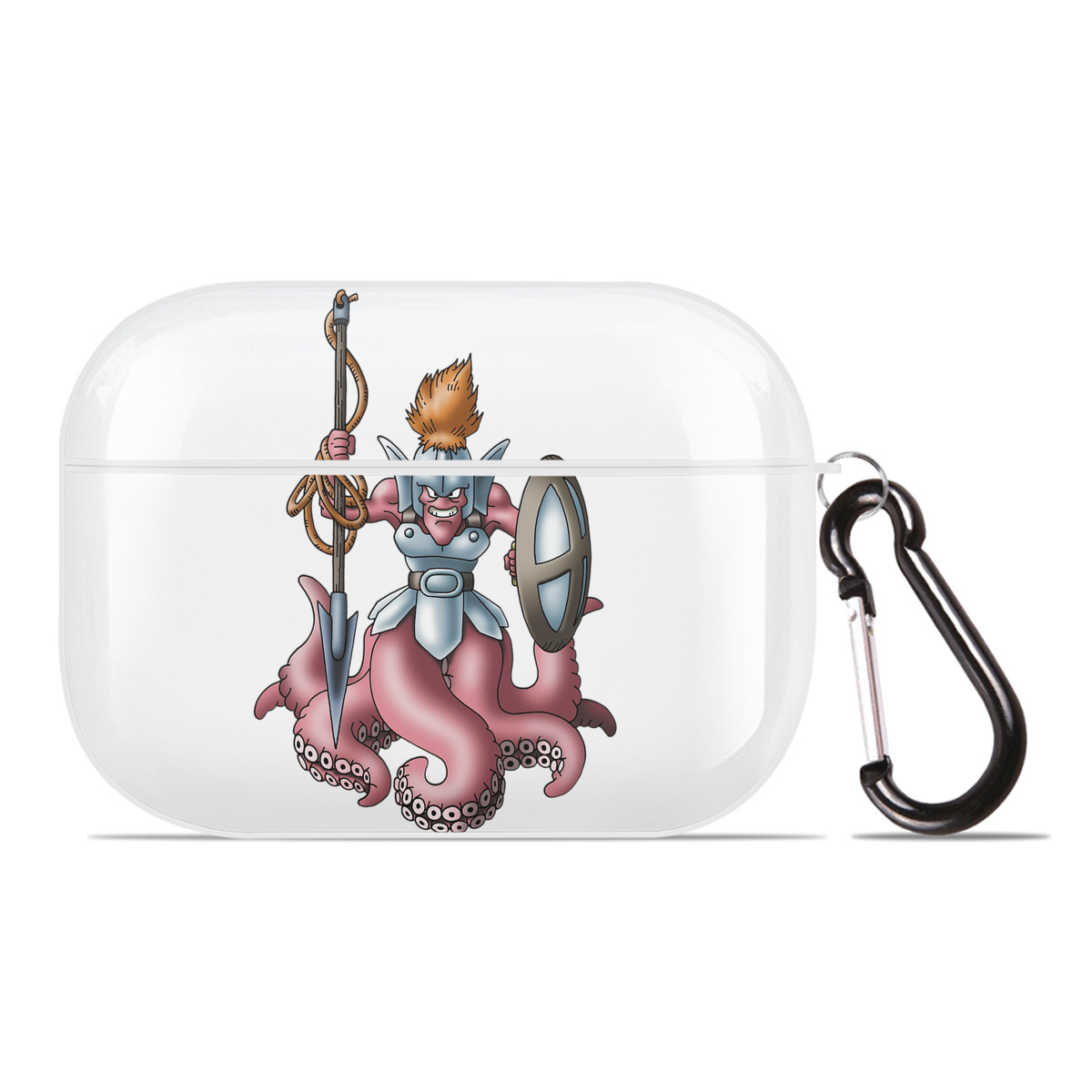 （画像用） ドラゴンクエスト Doragon Kuesuto Dragon Quest 【AirPods Pro用】ハードシェル保護ケース 耐衝撃・防指紋・カラビナ付き商品仕様