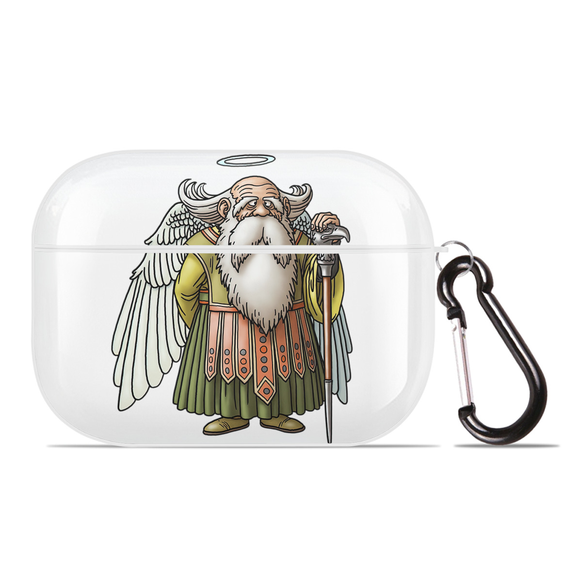 （画像用） ドラゴンクエスト Doragon Kuesuto Dragon Quest 【AirPods Pro用】ハードシェル保護ケース 耐衝撃・防指紋・カラビナ付き商品仕様