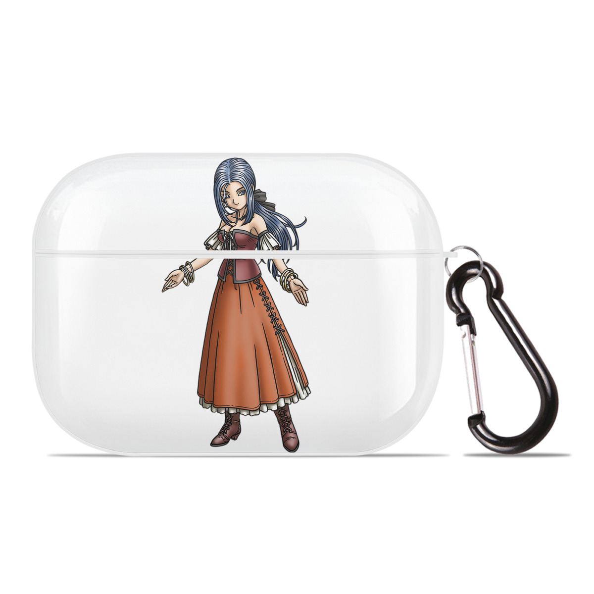 （画像用） ドラゴンクエスト Doragon Kuesuto Dragon Quest 【AirPods Pro用】ハードシェル保護ケース 耐衝撃・防指紋・カラビナ付き商品仕様