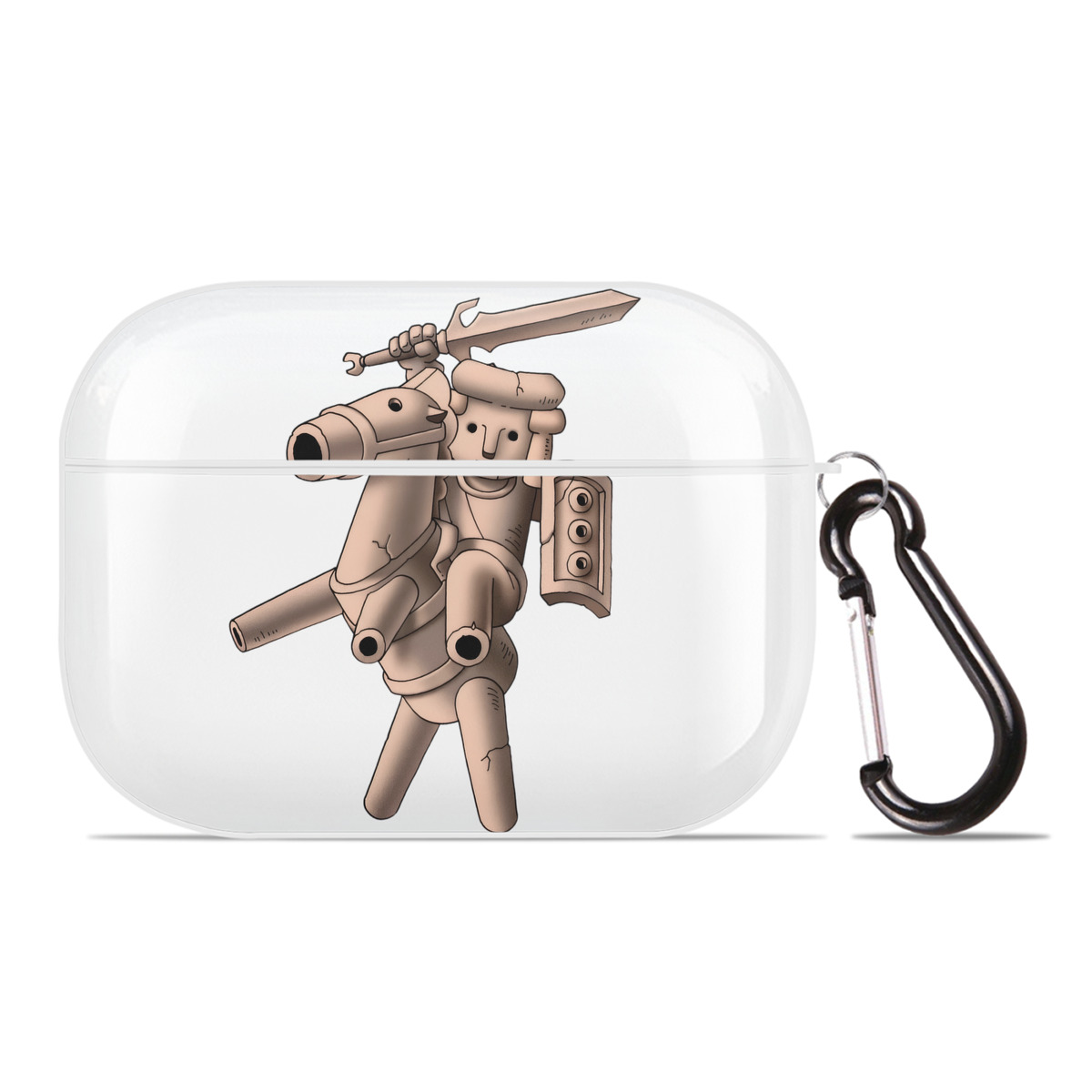 （画像用） ドラゴンクエスト Doragon Kuesuto Dragon Quest 【AirPods Pro用】ハードシェル保護ケース 耐衝撃・防指紋・カラビナ付き商品仕様