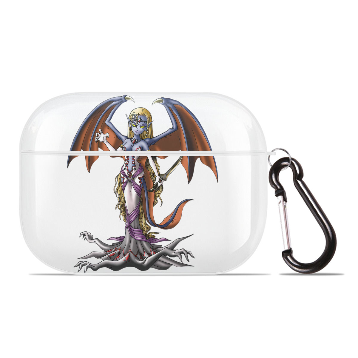 （画像用） ドラゴンクエスト Doragon Kuesuto Dragon Quest 【AirPods Pro用】ハードシェル保護ケース 耐衝撃・防指紋・カラビナ付き商品仕様
