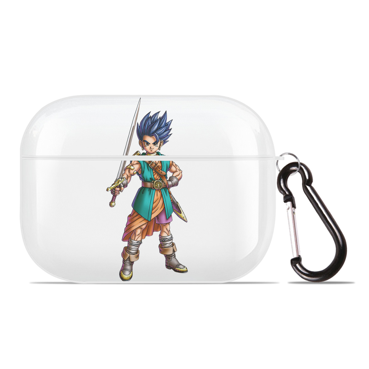 （画像用） ドラゴンクエスト Doragon Kuesuto Dragon Quest 【AirPods Pro用】ハードシェル保護ケース 耐衝撃・防指紋・カラビナ付き商品仕様