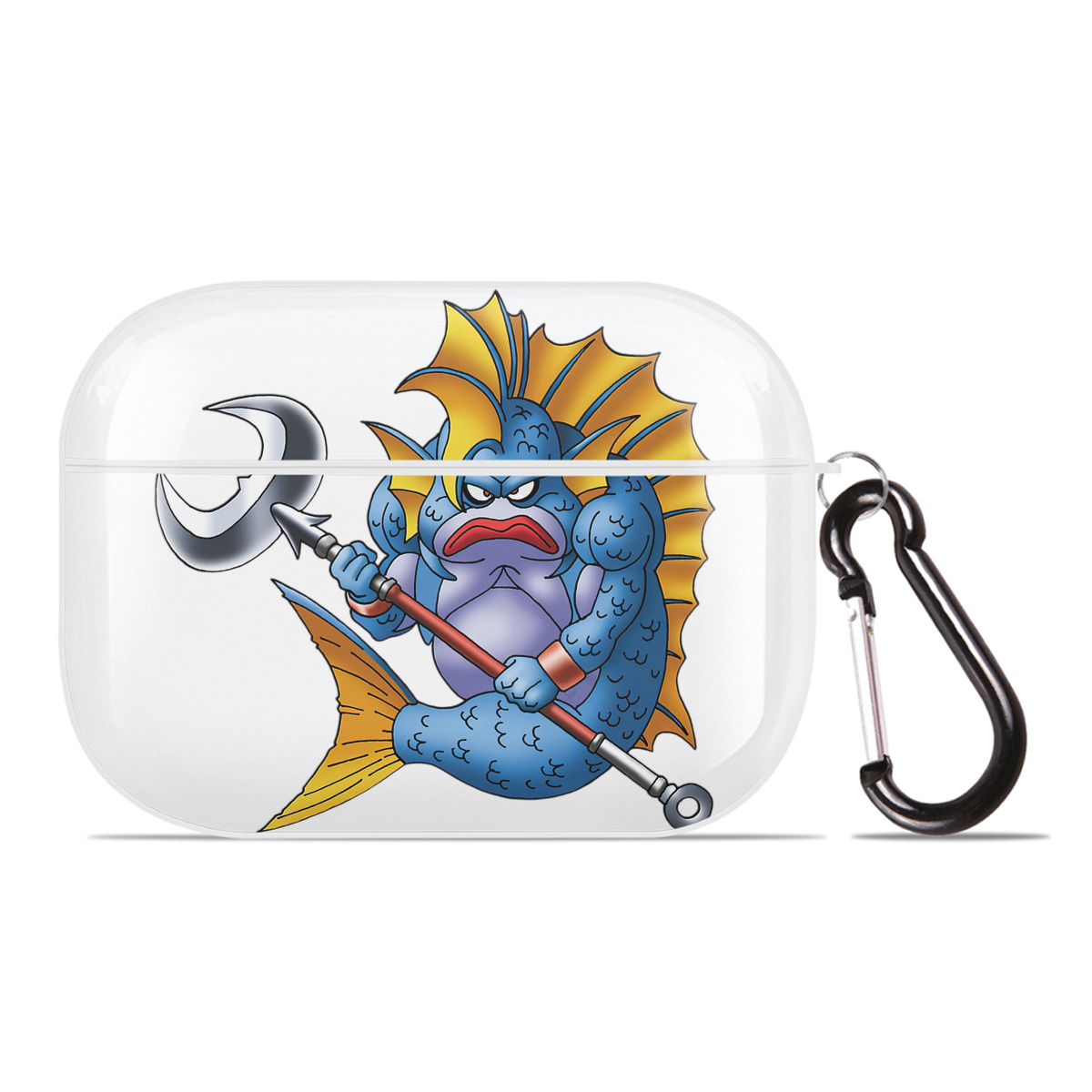 （画像用） ドラゴンクエスト Doragon Kuesuto Dragon Quest 【AirPods Pro用】ハードシェル保護ケース 耐衝撃・防指紋・カラビナ付き商品仕様