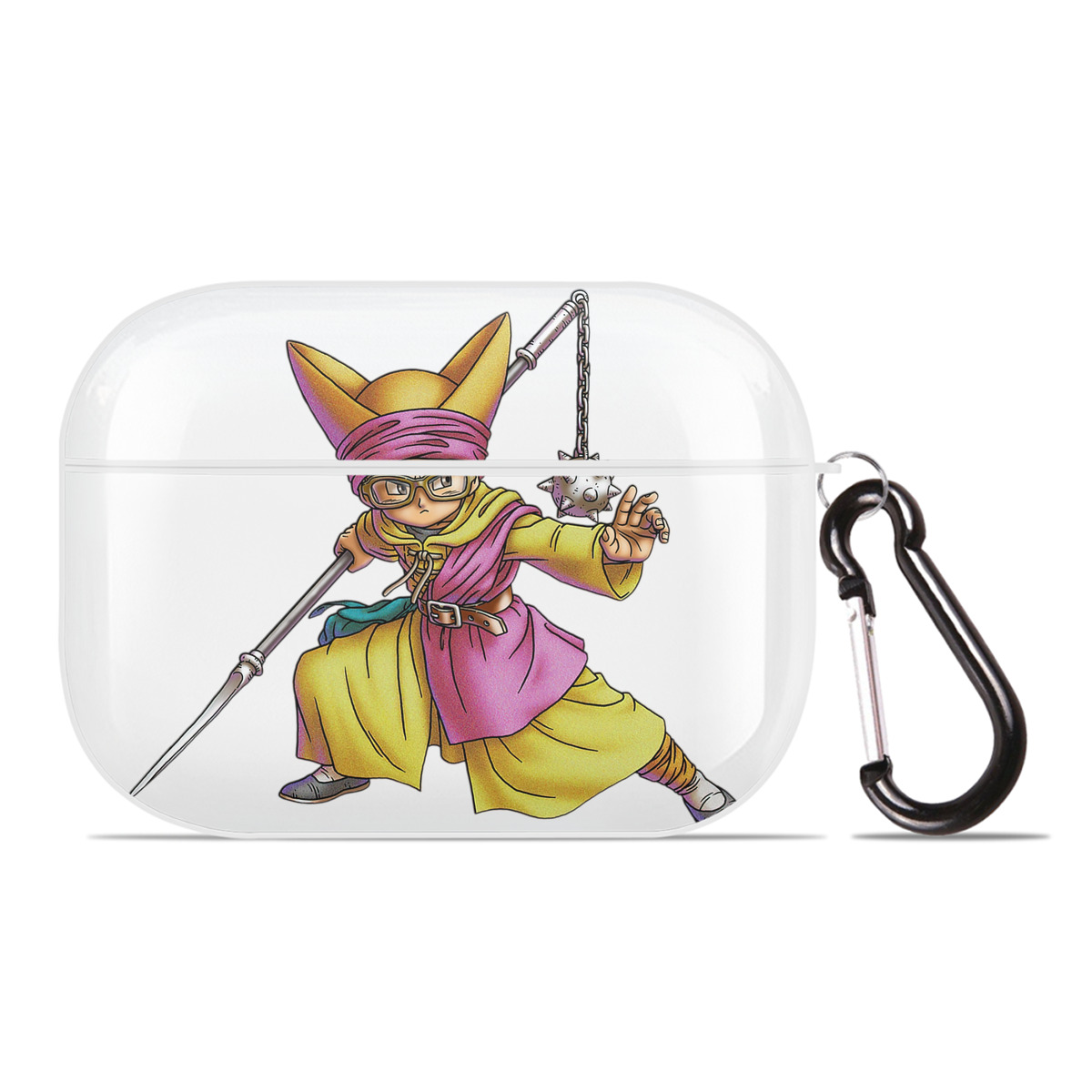 （画像用） ドラゴンクエスト Doragon Kuesuto Dragon Quest 【AirPods Pro用】ハードシェル保護ケース 耐衝撃・防指紋・カラビナ付き商品仕様