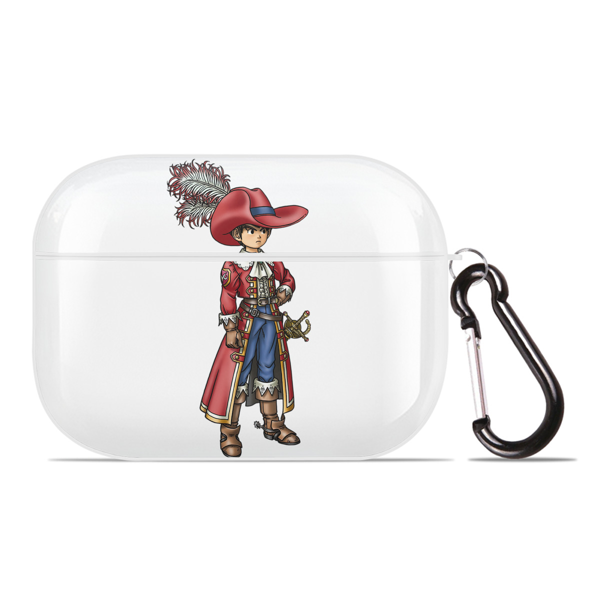 （画像用） ドラゴンクエスト Doragon Kuesuto Dragon Quest 【AirPods Pro用】ハードシェル保護ケース 耐衝撃・防指紋・カラビナ付き商品仕様