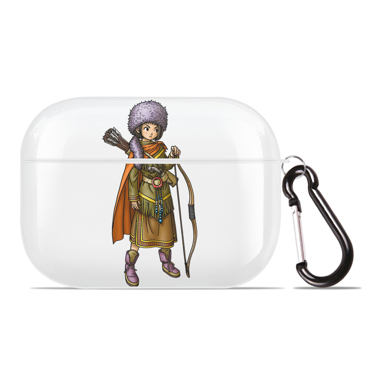 （画像用） ドラゴンクエスト Doragon Kuesuto Dragon Quest 【AirPods Pro用】ハードシェル保護ケース 耐衝撃・防指紋・カラビナ付き商品仕様