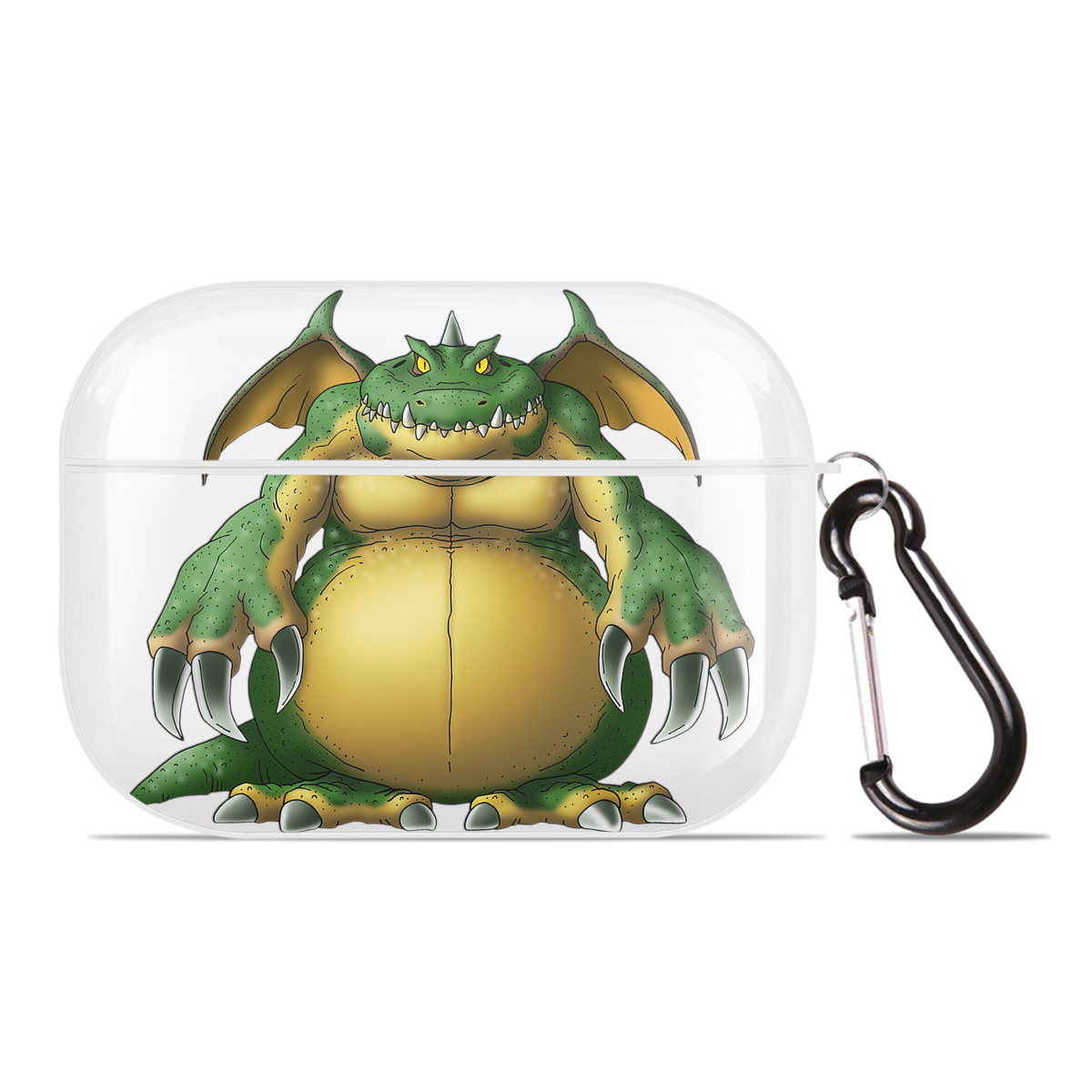 （画像用） ドラゴンクエスト Doragon Kuesuto Dragon Quest 【AirPods Pro用】ハードシェル保護ケース 耐衝撃・防指紋・カラビナ付き商品仕様