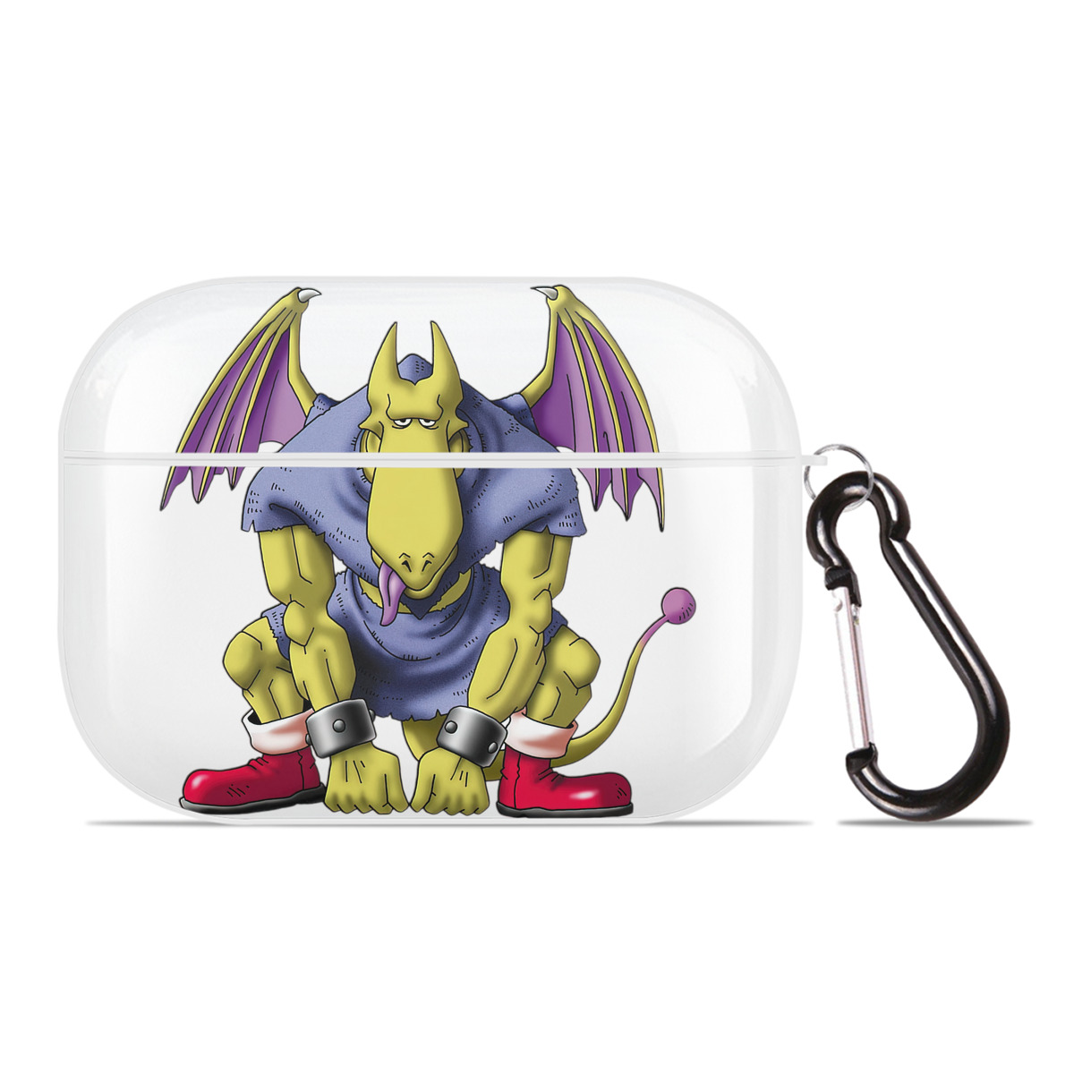 （画像用） ドラゴンクエスト Doragon Kuesuto Dragon Quest 【AirPods Pro用】ハードシェル保護ケース 耐衝撃・防指紋・カラビナ付き商品仕様