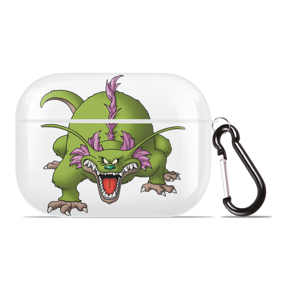（画像用） ドラゴンクエスト Doragon Kuesuto Dragon Quest 【AirPods Pro用】ハードシェル保護ケース 耐衝撃・防指紋・カラビナ付き商品仕様