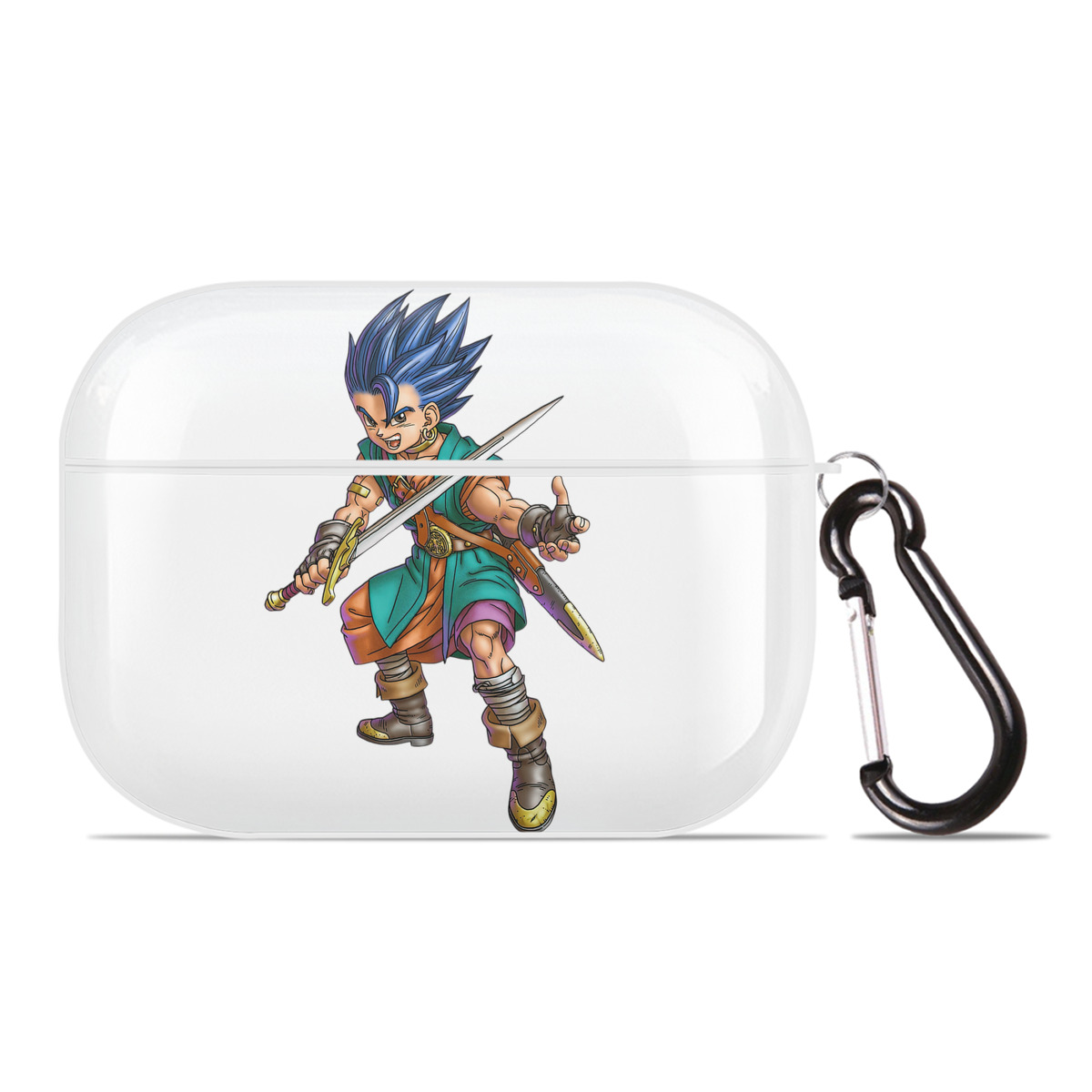 （画像用） ドラゴンクエスト Doragon Kuesuto Dragon Quest 【AirPods Pro用】ハードシェル保護ケース 耐衝撃・防指紋・カラビナ付き商品仕様