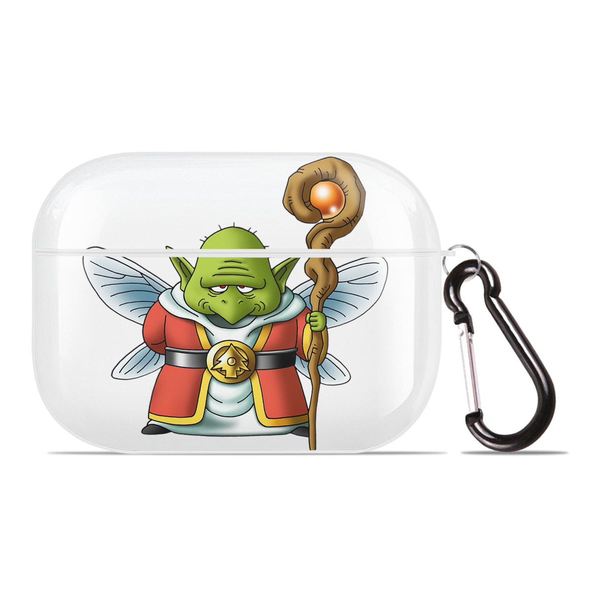 （画像用） ドラゴンクエスト Doragon Kuesuto Dragon Quest 【AirPods Pro用】ハードシェル保護ケース 耐衝撃・防指紋・カラビナ付き商品仕様