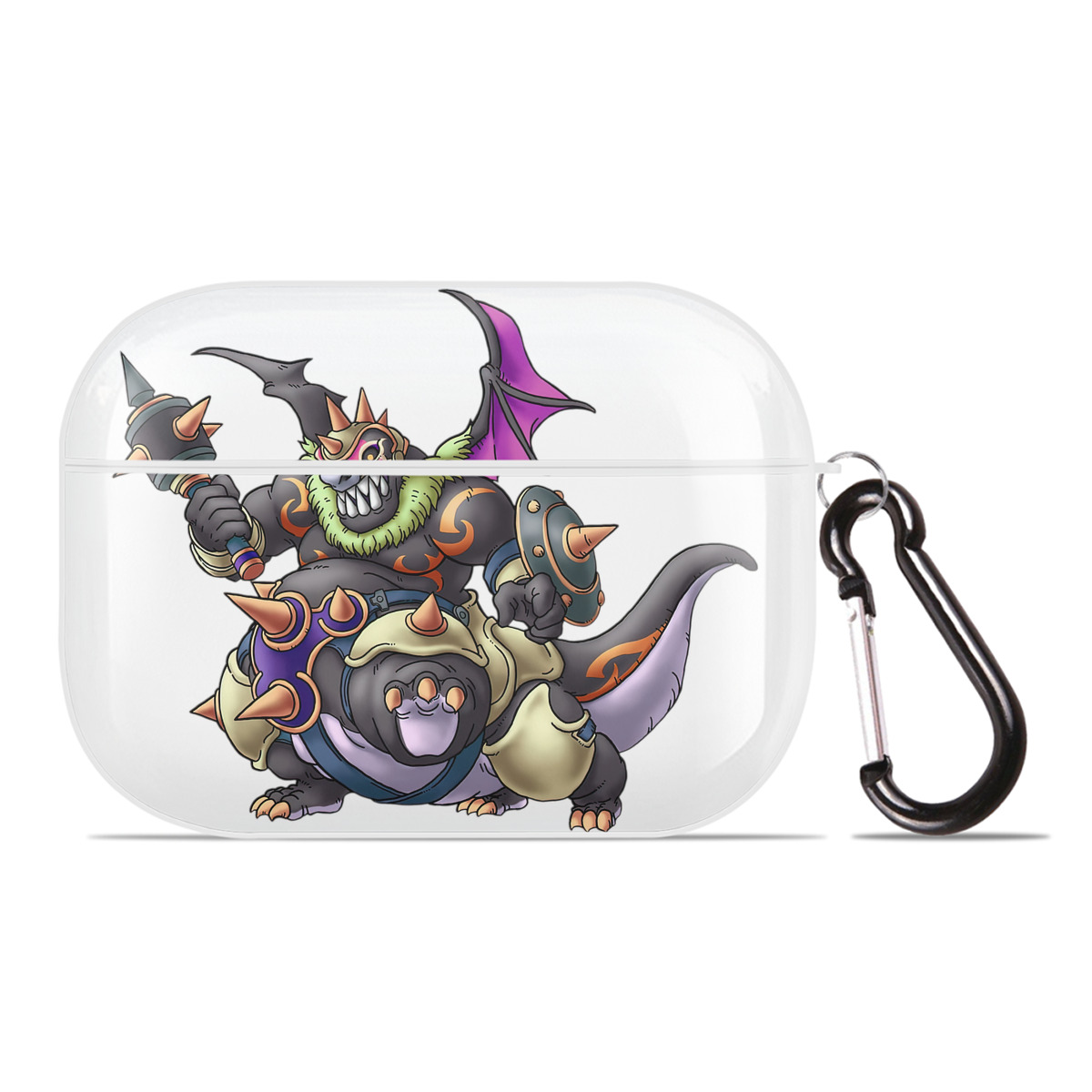 （画像用） ドラゴンクエスト Doragon Kuesuto Dragon Quest 【AirPods Pro用】ハードシェル保護ケース 耐衝撃・防指紋・カラビナ付き商品仕様