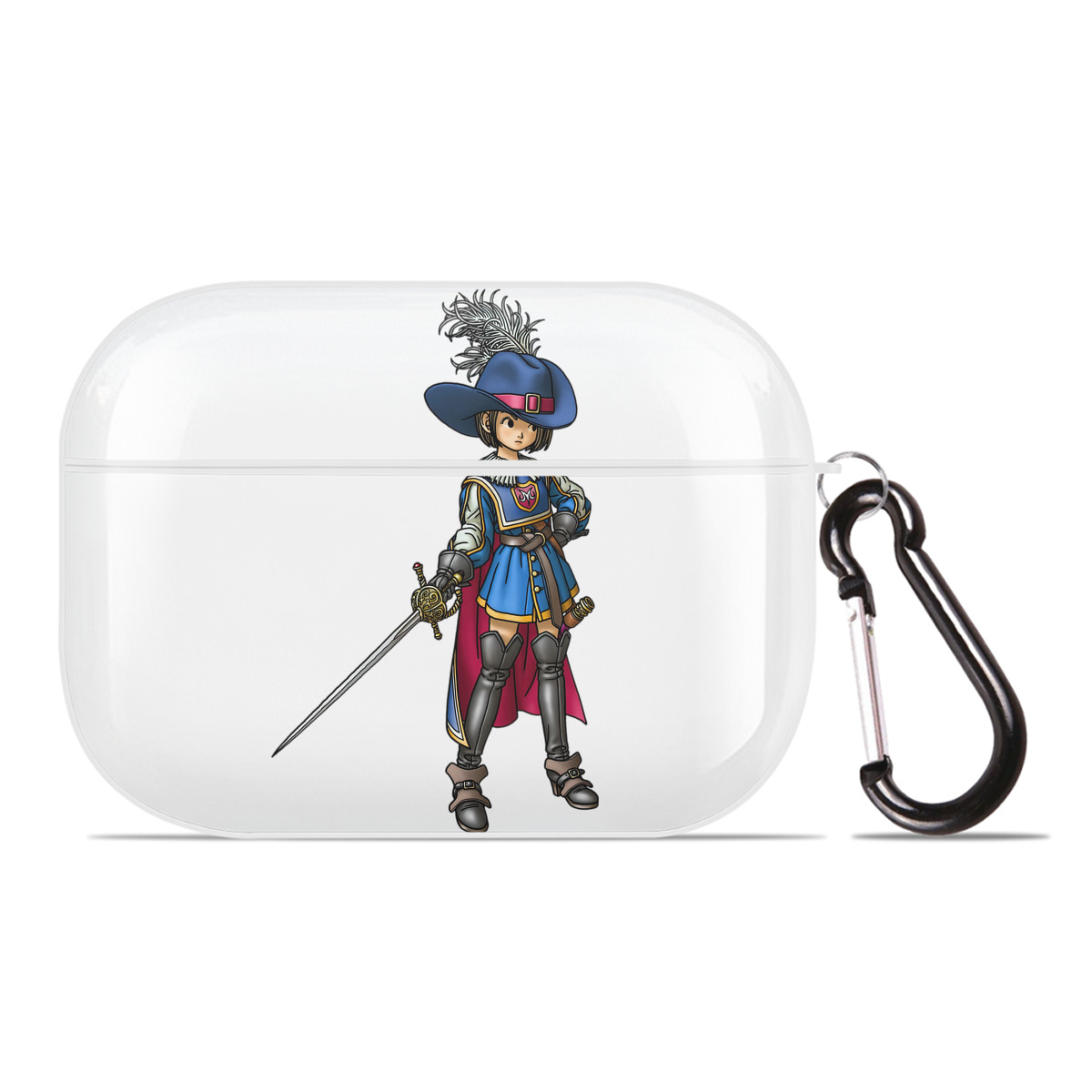 （画像用） ドラゴンクエスト Doragon Kuesuto Dragon Quest 【AirPods Pro用】ハードシェル保護ケース 耐衝撃・防指紋・カラビナ付き商品仕様