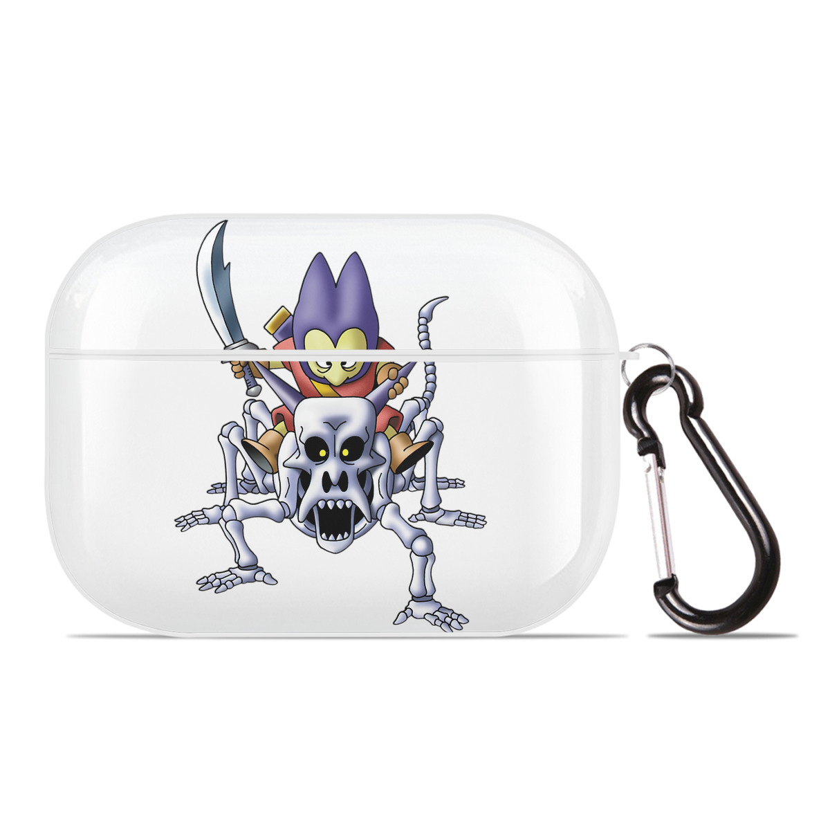 （画像用） ドラゴンクエスト Doragon Kuesuto Dragon Quest 【AirPods Pro用】ハードシェル保護ケース 耐衝撃・防指紋・カラビナ付き商品仕様