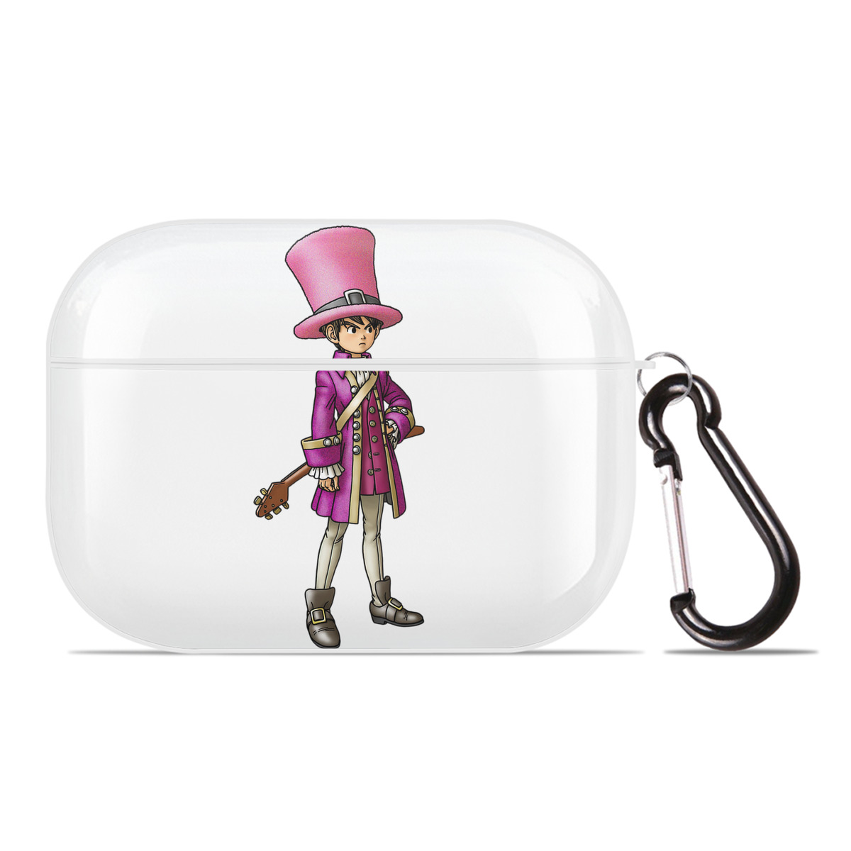 （画像用） ドラゴンクエスト Doragon Kuesuto Dragon Quest 【AirPods Pro用】ハードシェル保護ケース 耐衝撃・防指紋・カラビナ付き商品仕様