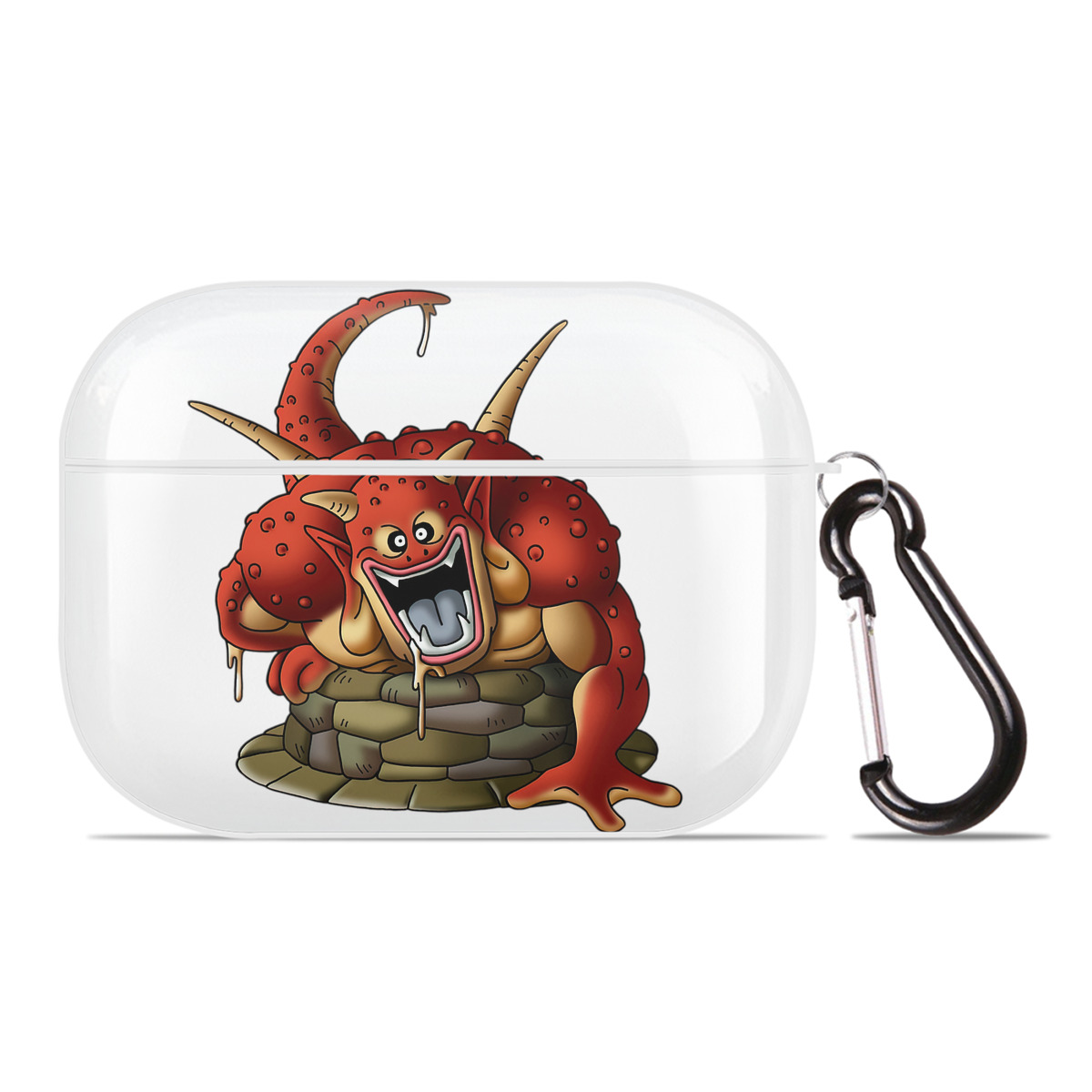（画像用） ドラゴンクエスト Doragon Kuesuto Dragon Quest 【AirPods Pro用】ハードシェル保護ケース 耐衝撃・防指紋・カラビナ付き商品仕様