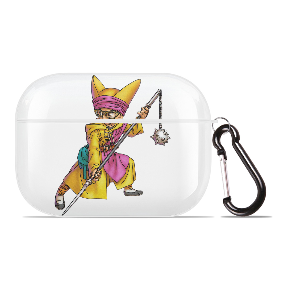 （画像用） ドラゴンクエスト Doragon Kuesuto Dragon Quest 【AirPods Pro用】ハードシェル保護ケース 耐衝撃・防指紋・カラビナ付き商品仕様