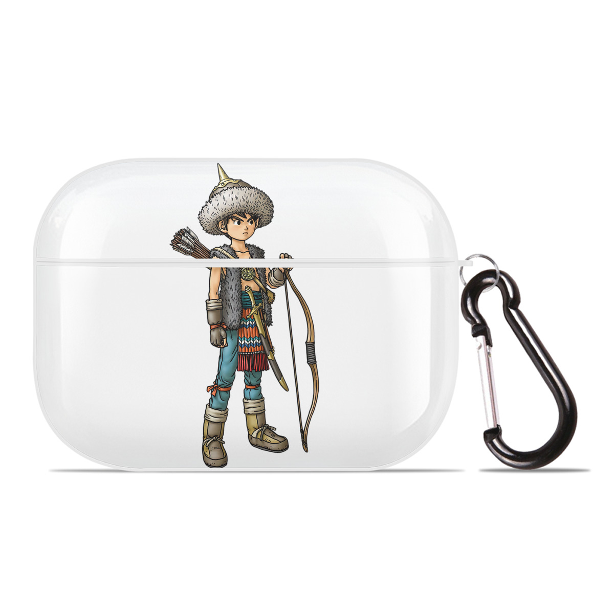 （画像用） ドラゴンクエスト Doragon Kuesuto Dragon Quest 【AirPods Pro用】ハードシェル保護ケース 耐衝撃・防指紋・カラビナ付き商品仕様