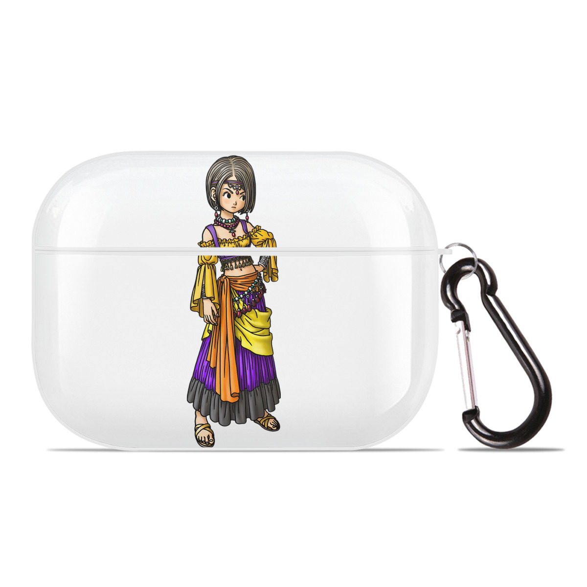 （画像用） ドラゴンクエスト Doragon Kuesuto Dragon Quest 【AirPods Pro用】ハードシェル保護ケース 耐衝撃・防指紋・カラビナ付き商品仕様