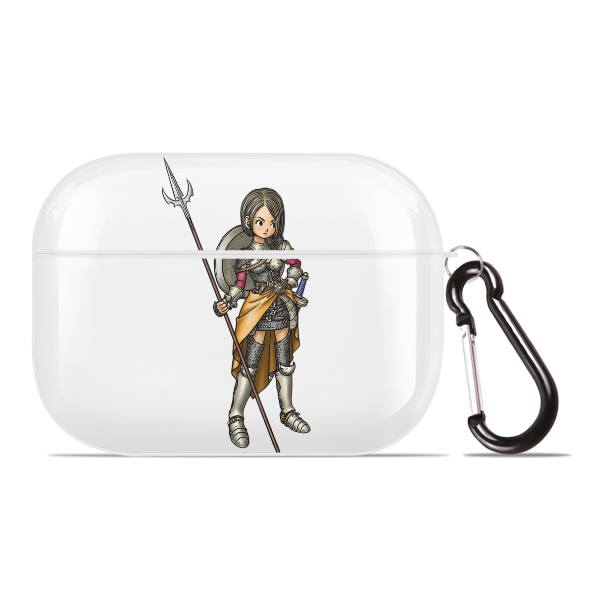 （画像用） ドラゴンクエスト Doragon Kuesuto Dragon Quest 【AirPods Pro用】ハードシェル保護ケース 耐衝撃・防指紋・カラビナ付き商品仕様