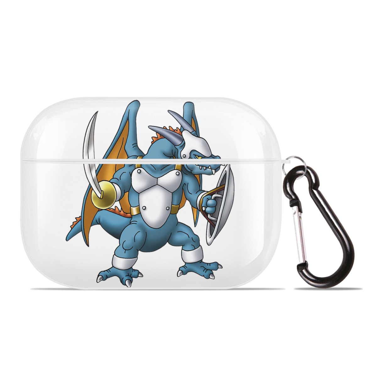 （画像用） ドラゴンクエスト Doragon Kuesuto Dragon Quest 【AirPods Pro用】ハードシェル保護ケース 耐衝撃・防指紋・カラビナ付き商品仕様