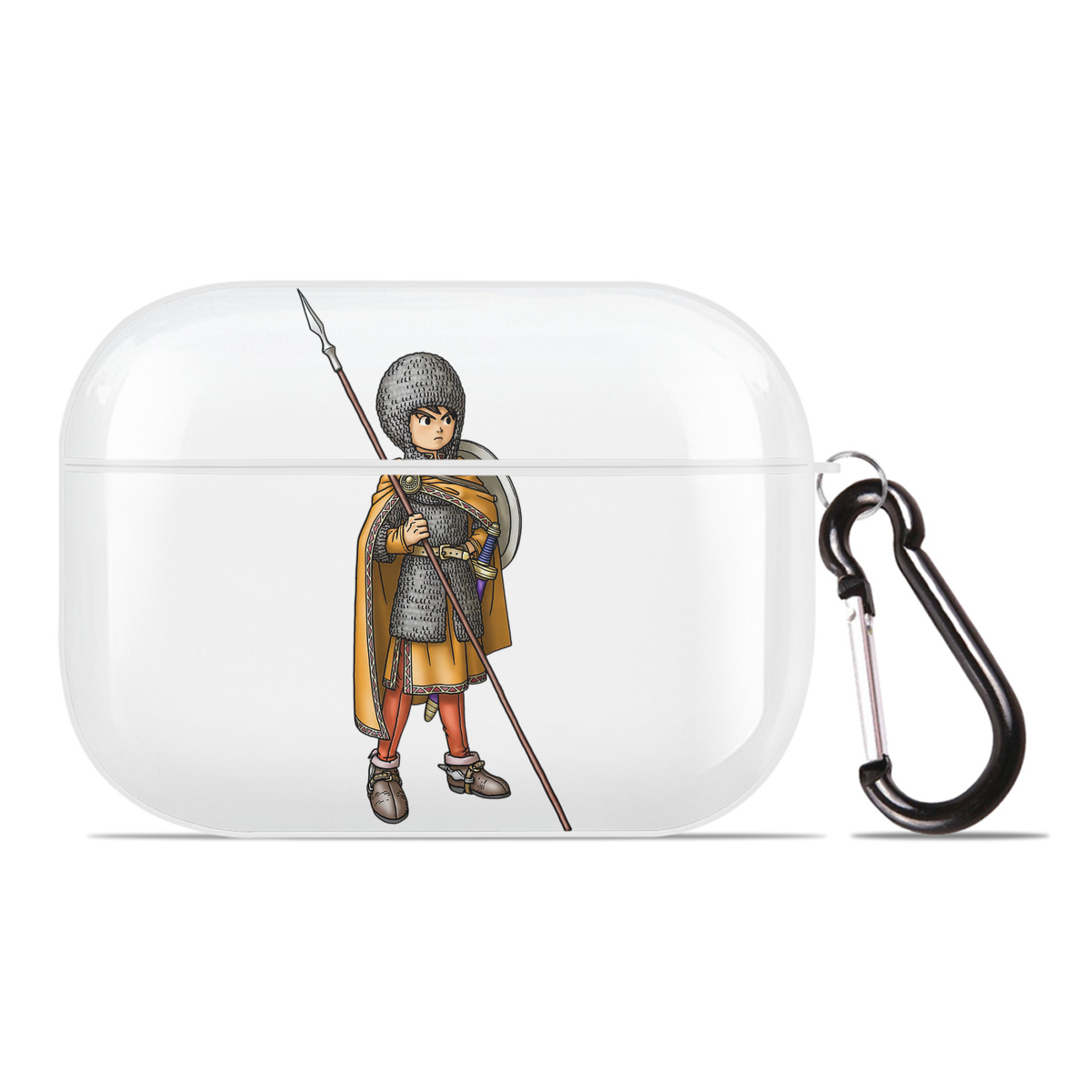 （画像用） ドラゴンクエスト Doragon Kuesuto Dragon Quest 【AirPods Pro用】ハードシェル保護ケース 耐衝撃・防指紋・カラビナ付き商品仕様