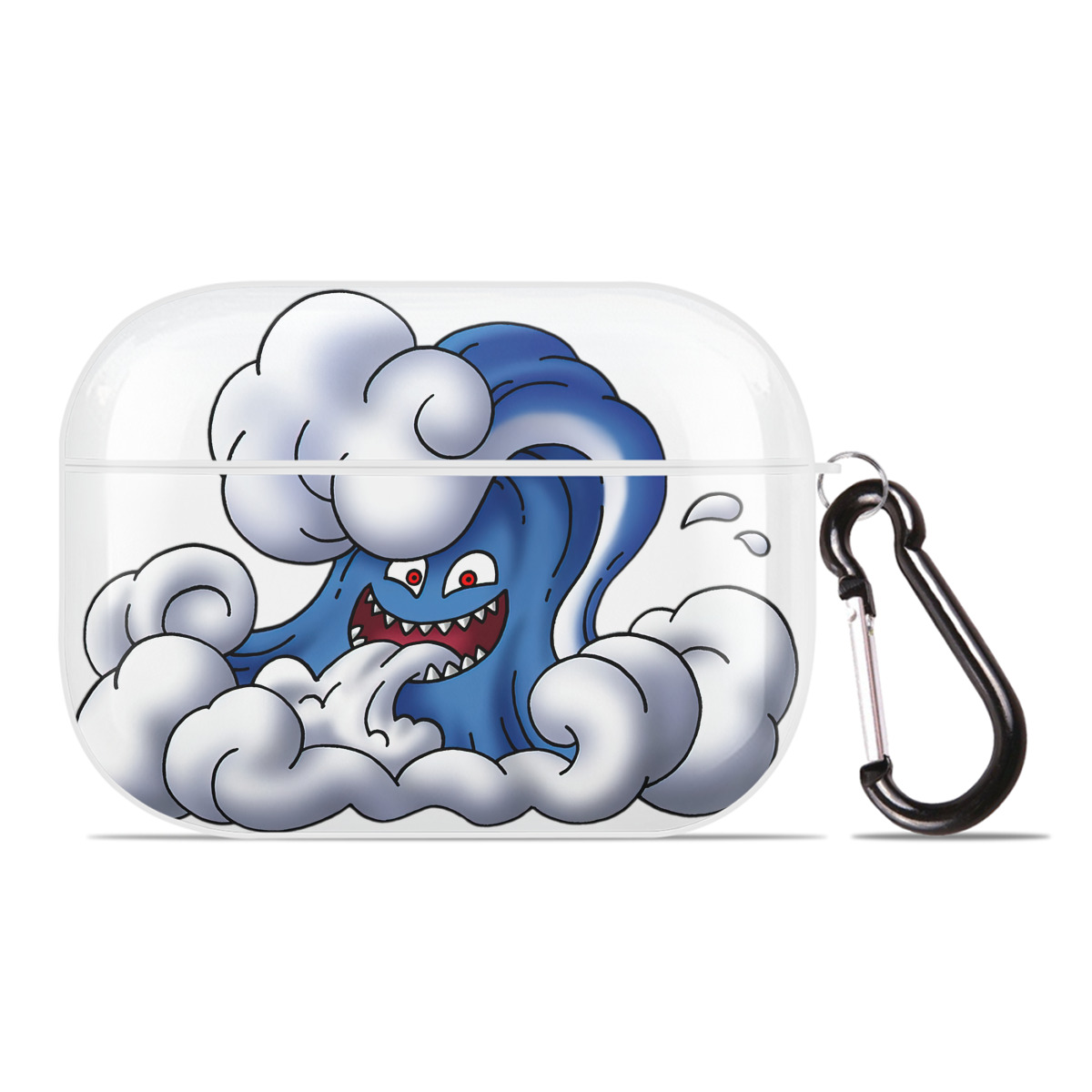 （画像用） ドラゴンクエスト Doragon Kuesuto Dragon Quest 【AirPods Pro用】ハードシェル保護ケース 耐衝撃・防指紋・カラビナ付き商品仕様