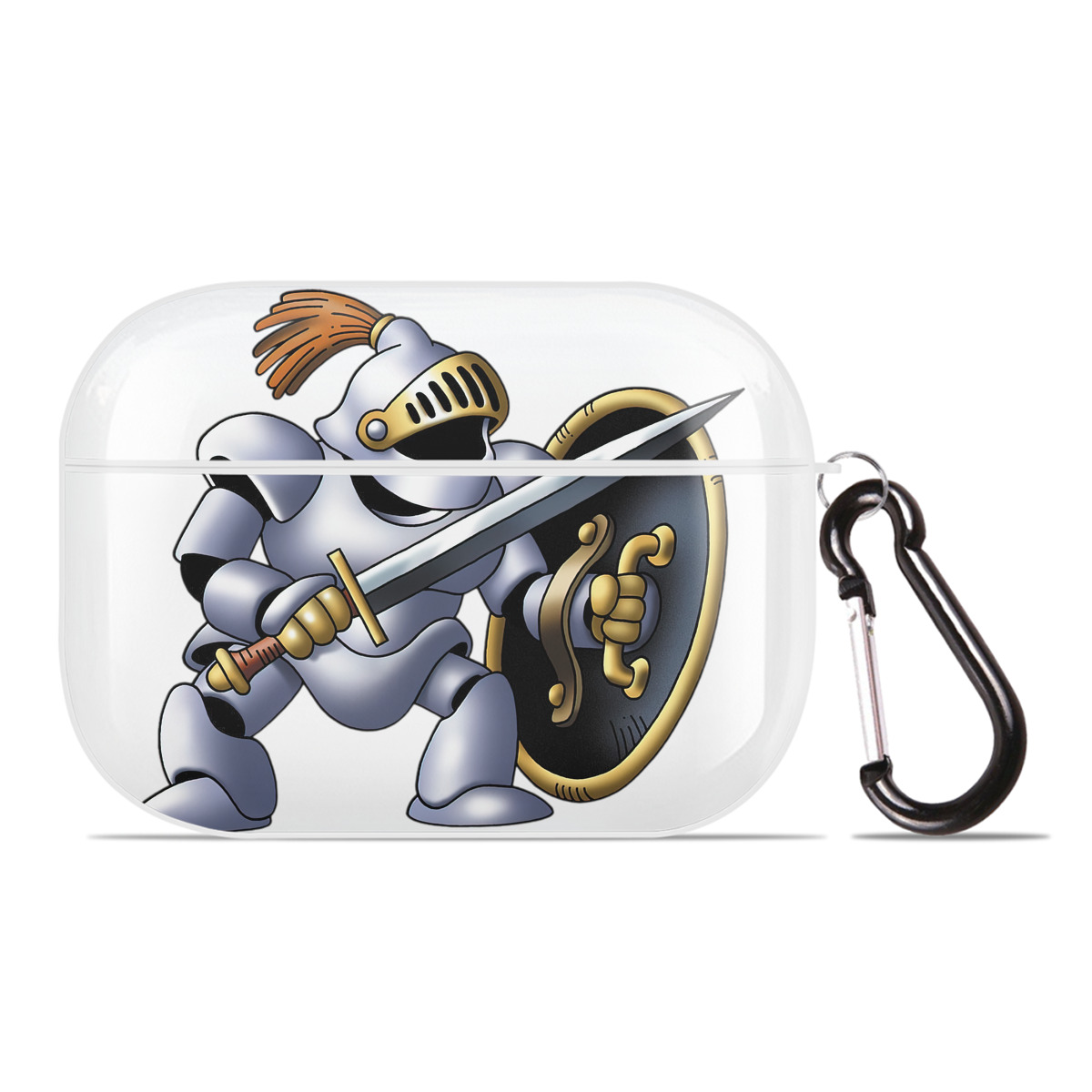 （画像用） ドラゴンクエスト Doragon Kuesuto Dragon Quest 【AirPods Pro用】ハードシェル保護ケース 耐衝撃・防指紋・カラビナ付き商品仕様