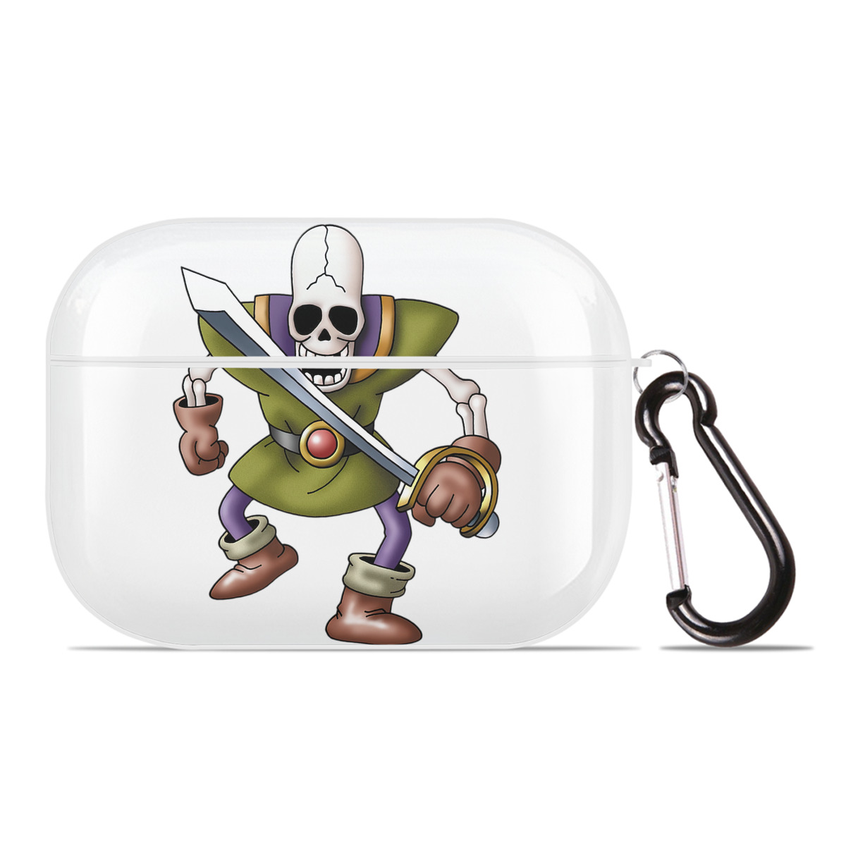 （画像用） ドラゴンクエスト Doragon Kuesuto Dragon Quest 【AirPods Pro用】ハードシェル保護ケース 耐衝撃・防指紋・カラビナ付き商品仕様
