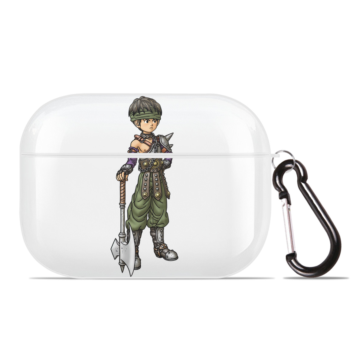 （画像用） ドラゴンクエスト Doragon Kuesuto Dragon Quest 【AirPods Pro用】ハードシェル保護ケース 耐衝撃・防指紋・カラビナ付き商品仕様