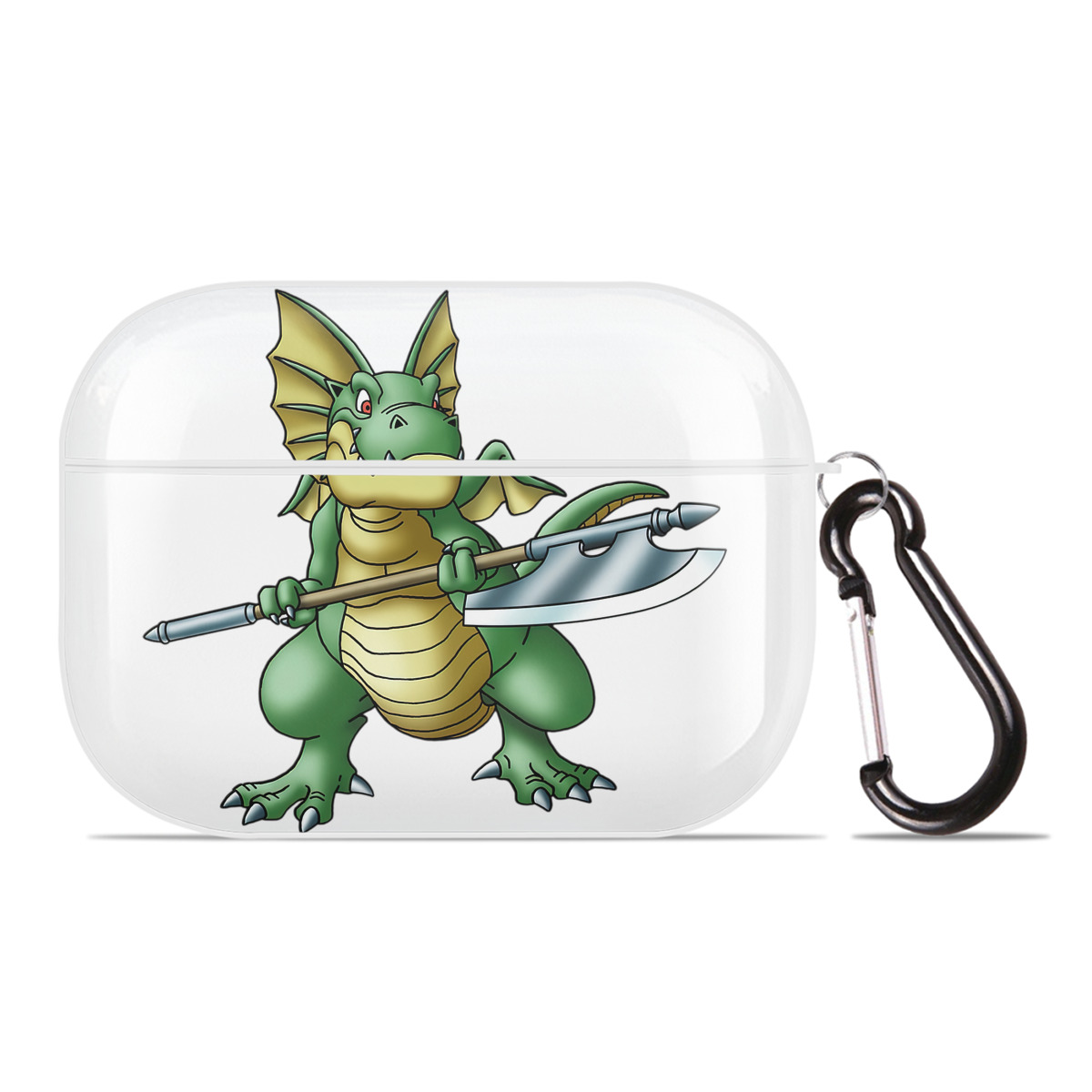 （画像用） ドラゴンクエスト Doragon Kuesuto Dragon Quest 【AirPods Pro用】ハードシェル保護ケース 耐衝撃・防指紋・カラビナ付き商品仕様