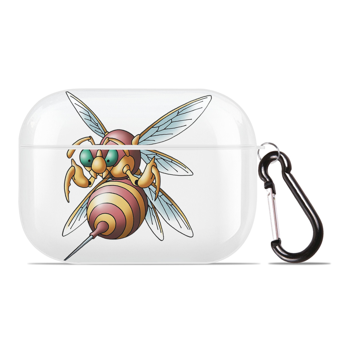 （画像用） ドラゴンクエスト Doragon Kuesuto Dragon Quest 【AirPods Pro用】ハードシェル保護ケース 耐衝撃・防指紋・カラビナ付き商品仕様