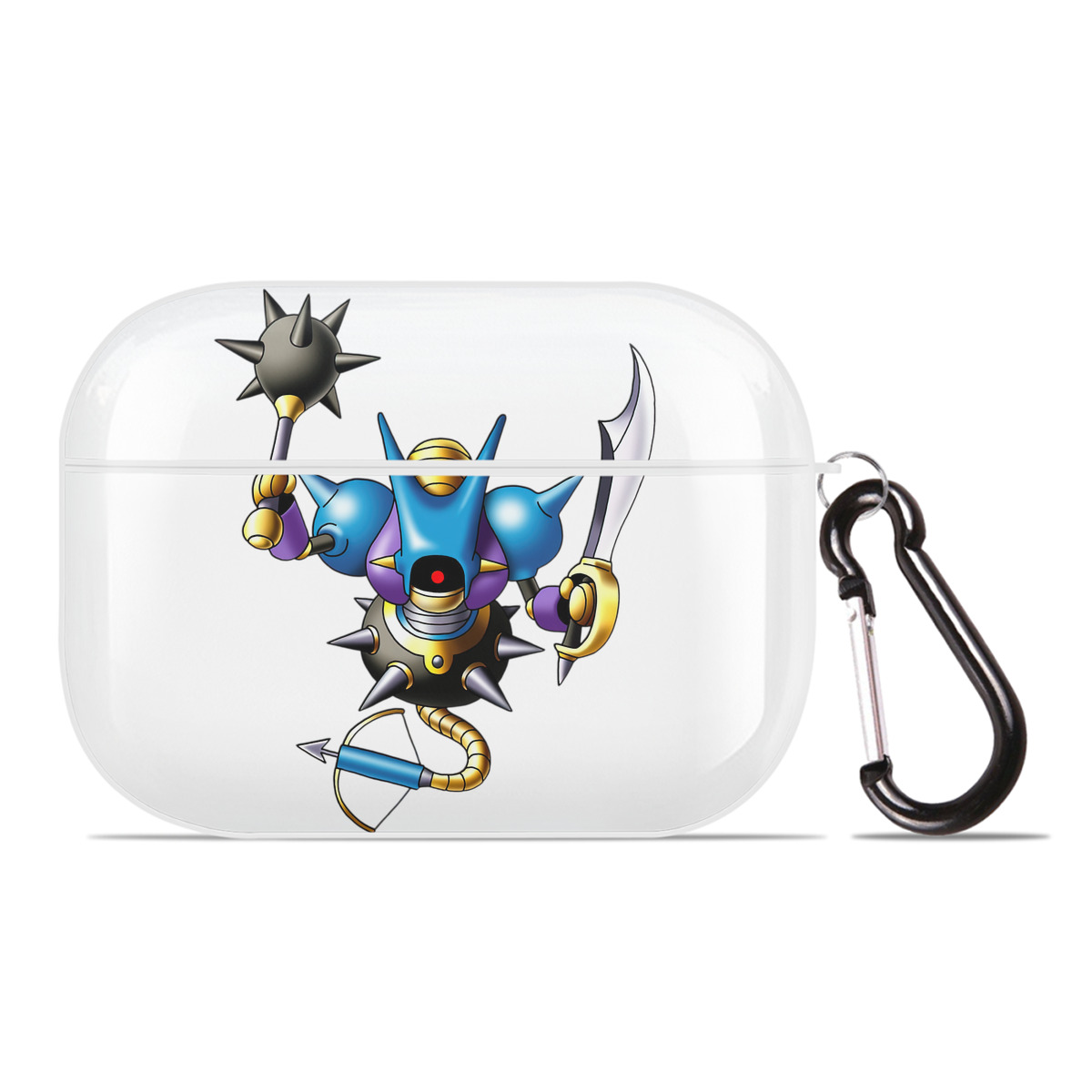 （画像用） ドラゴンクエスト Doragon Kuesuto Dragon Quest 【AirPods Pro用】ハードシェル保護ケース 耐衝撃・防指紋・カラビナ付き商品仕様