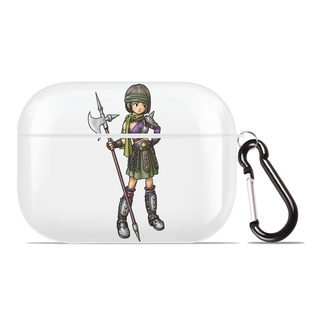 （画像用） ドラゴンクエスト Doragon Kuesuto Dragon Quest 【AirPods Pro用】ハードシェル保護ケース 耐衝撃・防指紋・カラビナ付き商品仕様