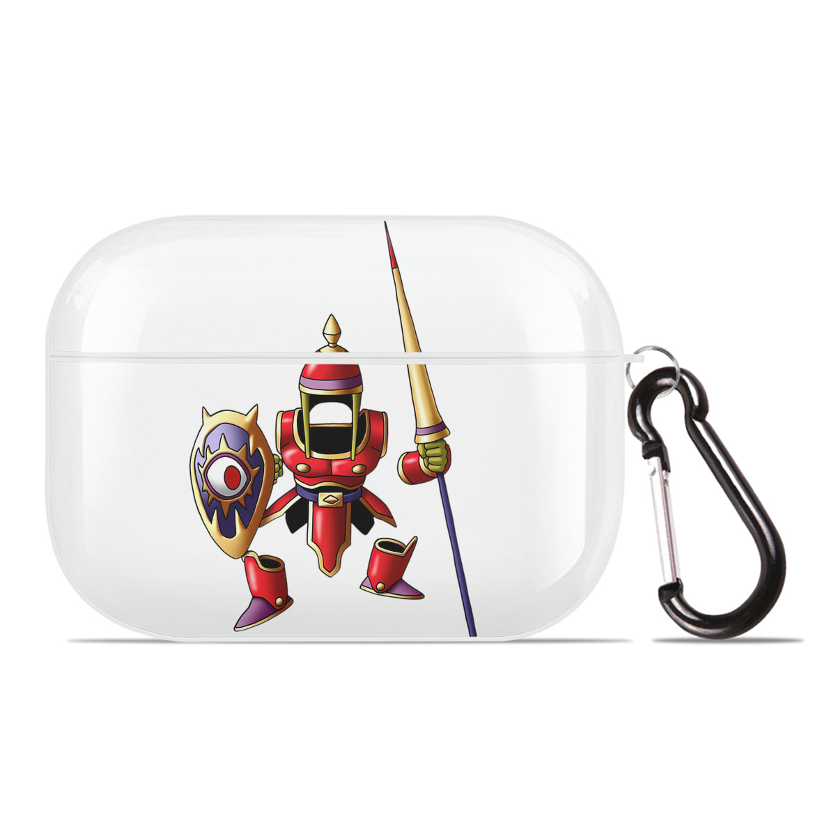 （画像用） ドラゴンクエスト Doragon Kuesuto Dragon Quest 【AirPods Pro用】ハードシェル保護ケース 耐衝撃・防指紋・カラビナ付き商品仕様