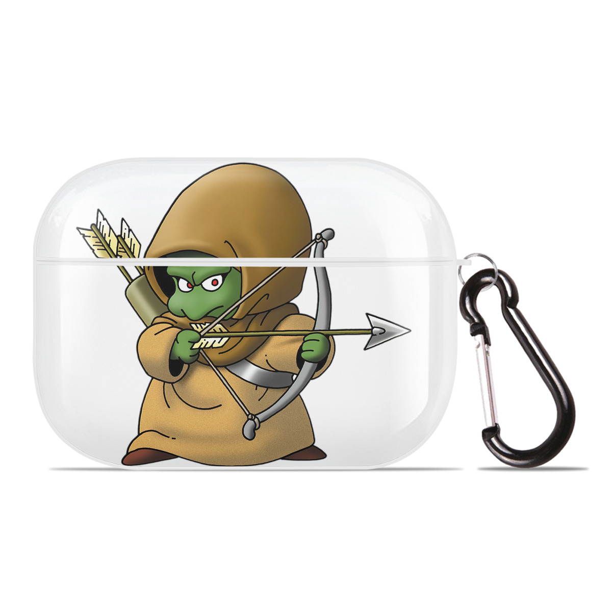 （画像用） ドラゴンクエスト Doragon Kuesuto Dragon Quest 【AirPods Pro用】ハードシェル保護ケース 耐衝撃・防指紋・カラビナ付き商品仕様