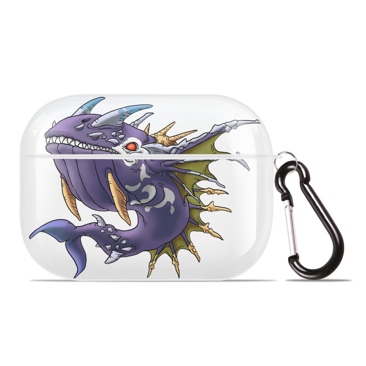 （画像用） ドラゴンクエスト Doragon Kuesuto Dragon Quest 【AirPods Pro用】ハードシェル保護ケース 耐衝撃・防指紋・カラビナ付き商品仕様