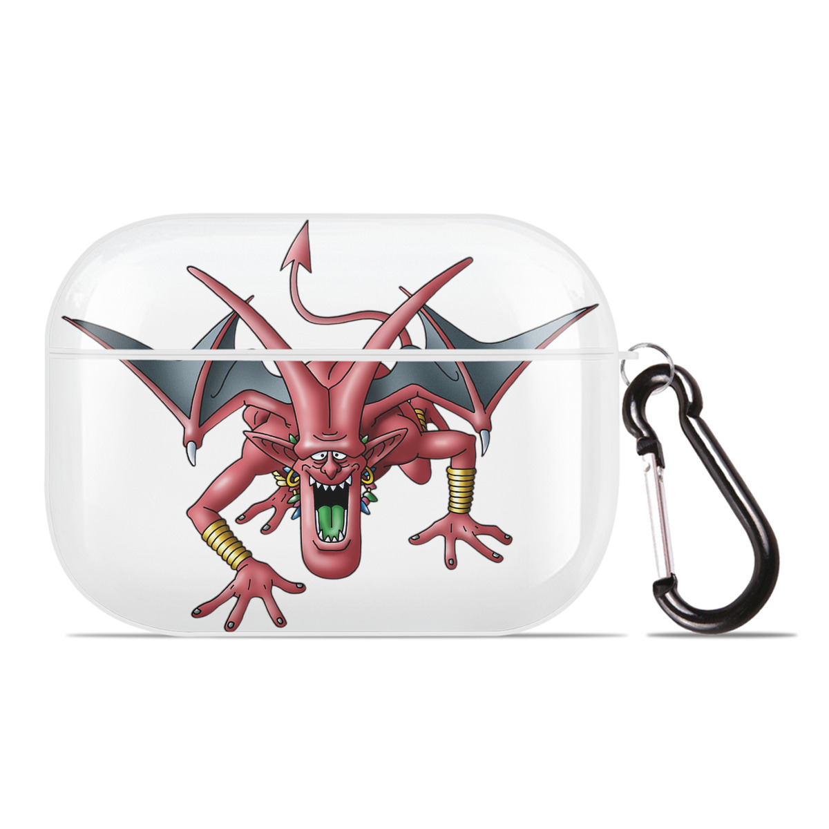 （画像用） ドラゴンクエスト Doragon Kuesuto Dragon Quest 【AirPods Pro用】ハードシェル保護ケース 耐衝撃・防指紋・カラビナ付き商品仕様