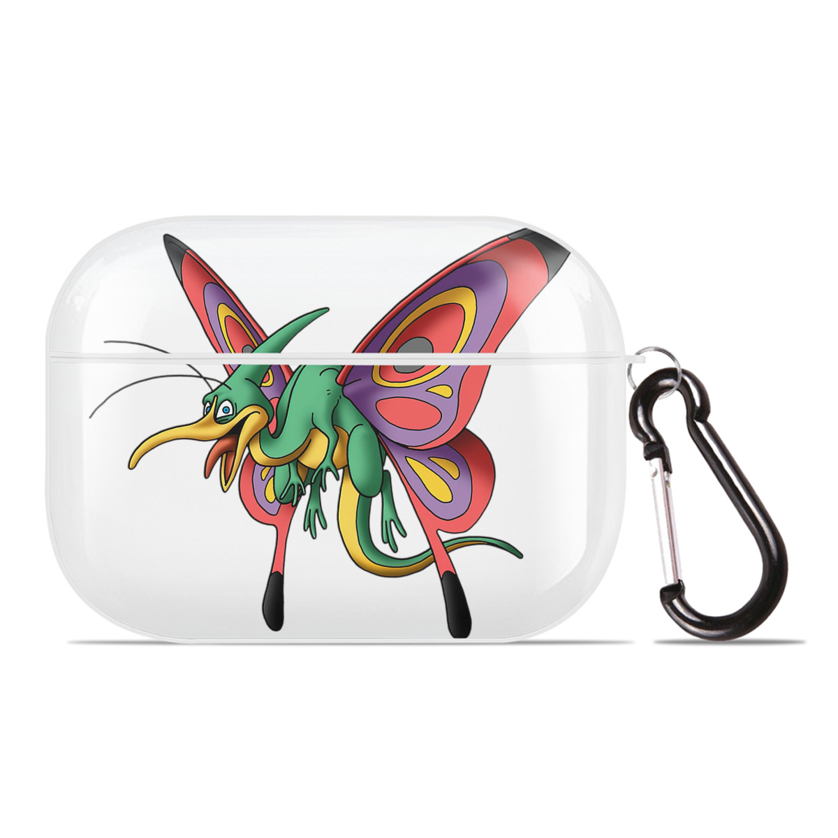 （画像用） ドラゴンクエスト Doragon Kuesuto Dragon Quest 【AirPods Pro用】ハードシェル保護ケース 耐衝撃・防指紋・カラビナ付き商品仕様