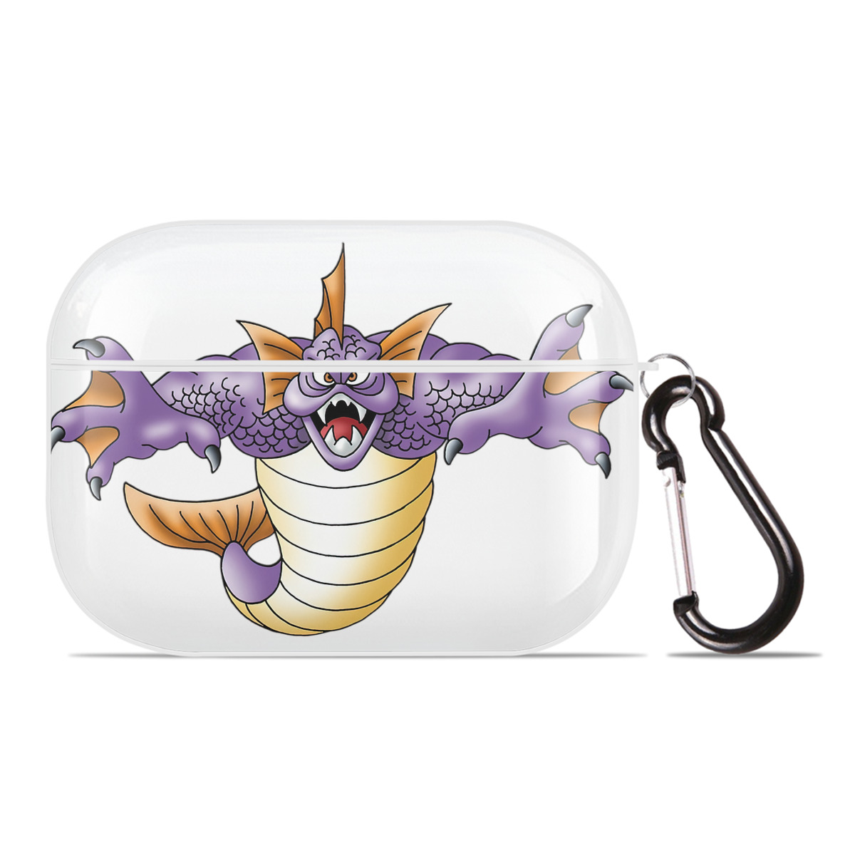 （画像用） ドラゴンクエスト Doragon Kuesuto Dragon Quest 【AirPods Pro用】ハードシェル保護ケース 耐衝撃・防指紋・カラビナ付き商品仕様