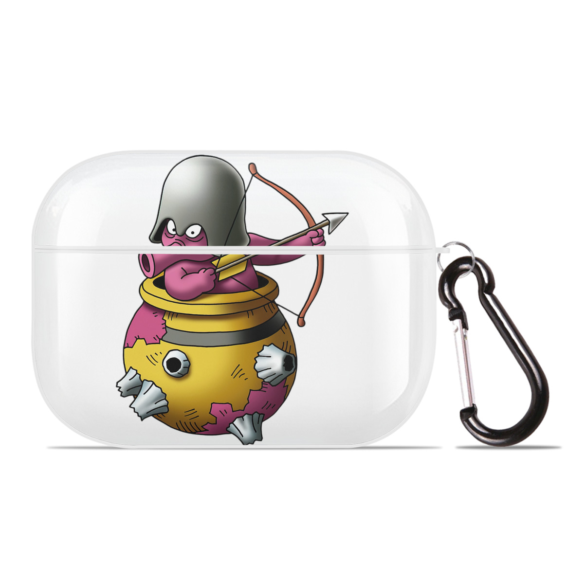 （画像用） ドラゴンクエスト Doragon Kuesuto Dragon Quest 【AirPods Pro用】ハードシェル保護ケース 耐衝撃・防指紋・カラビナ付き商品仕様